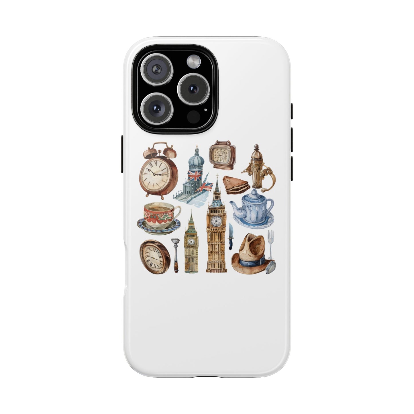 Vintage Illustrative Phone Case, Whimsical Tough Phone Cover, Gifts for Her, Unique Cell Phone Accessory