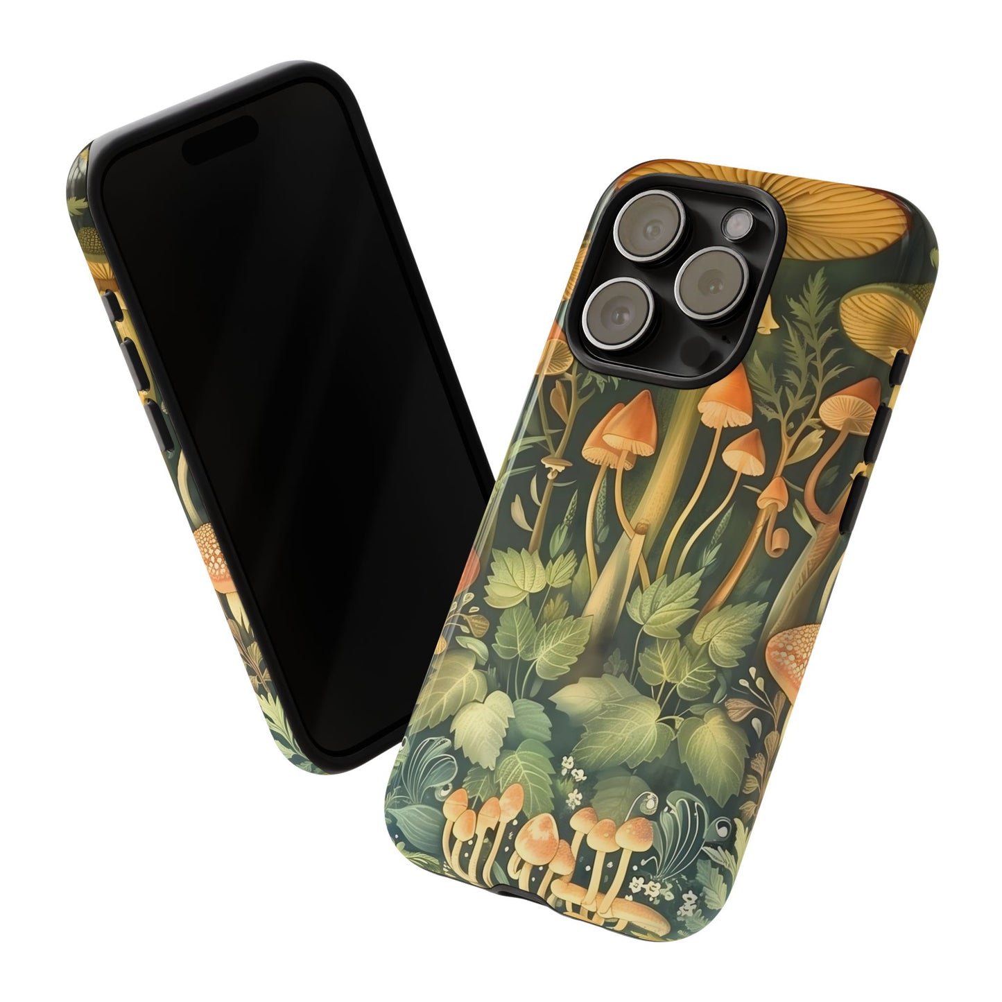 Mushroom Forest iPhone Case, Tough Cases for Nature Lovers, Vibrant Phone Accessories, Unique Gift for Him/Her, Eco-Friendly Style