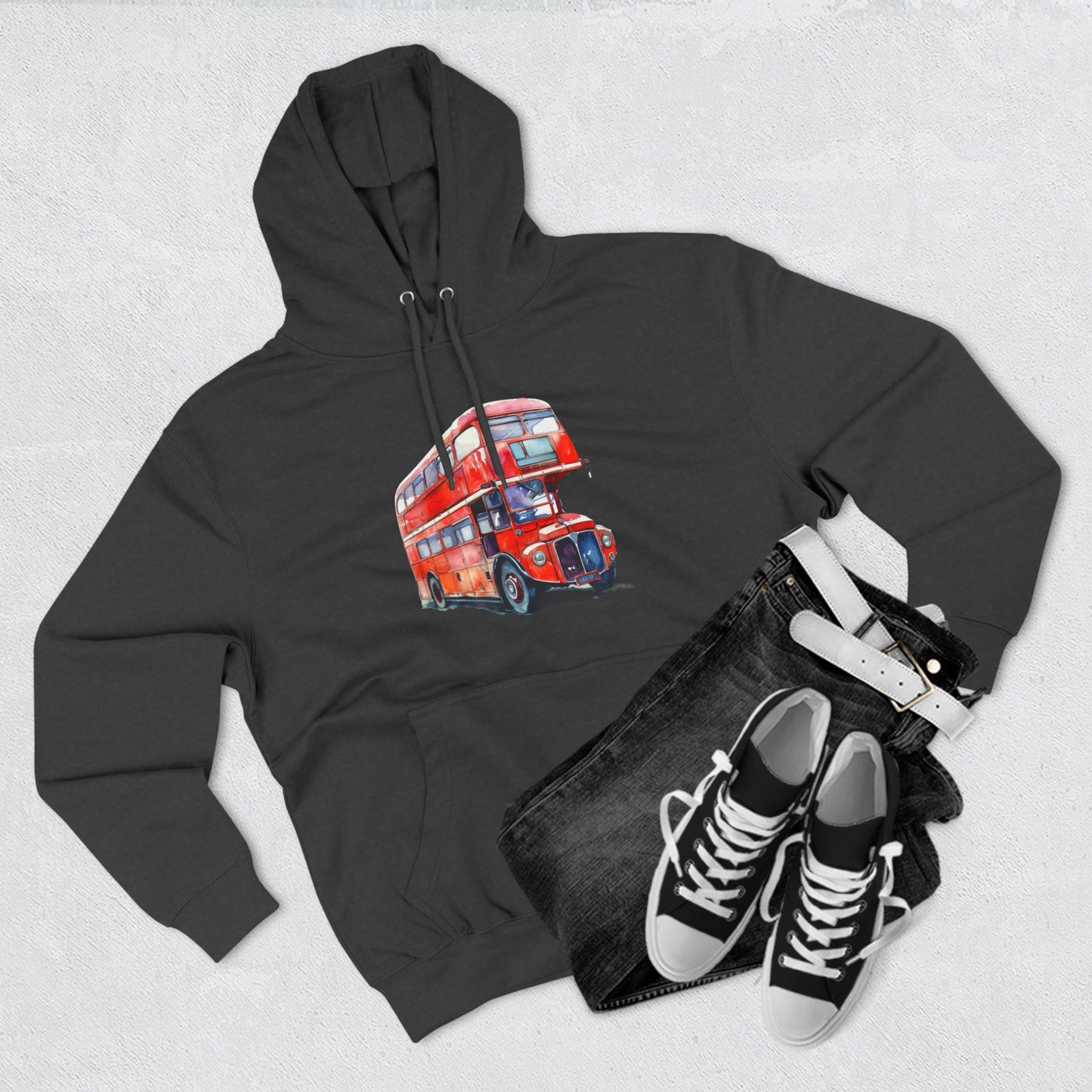 Vintage Car Trendy Three-Panel Fleece Hoodie