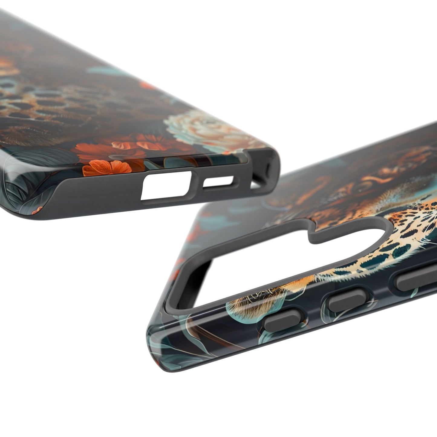 Wildlife Phone Case with Leopard Design | Tough Cases, Animal Prints, Floral Phone Cover, Gift for Nature Lovers, Unique Phone Accessories