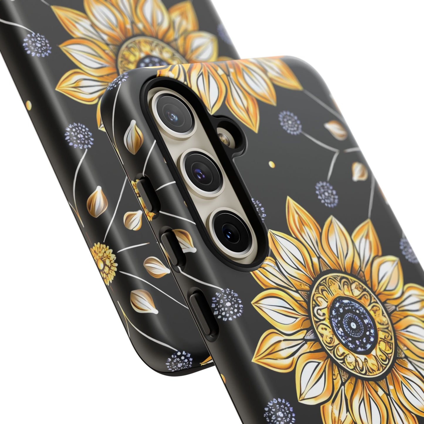 Floral Phone Case with Mandala Design, Tough Cases for iPhone & Samsung, Boho Style, Gift for Her, Unique Accessories