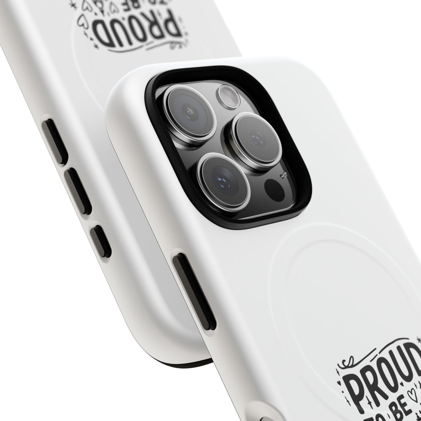 Proud London Magnetic Phone Case, Tough Phone Cover, Gift for Londoners, Travel Souvenir, Black and White Design