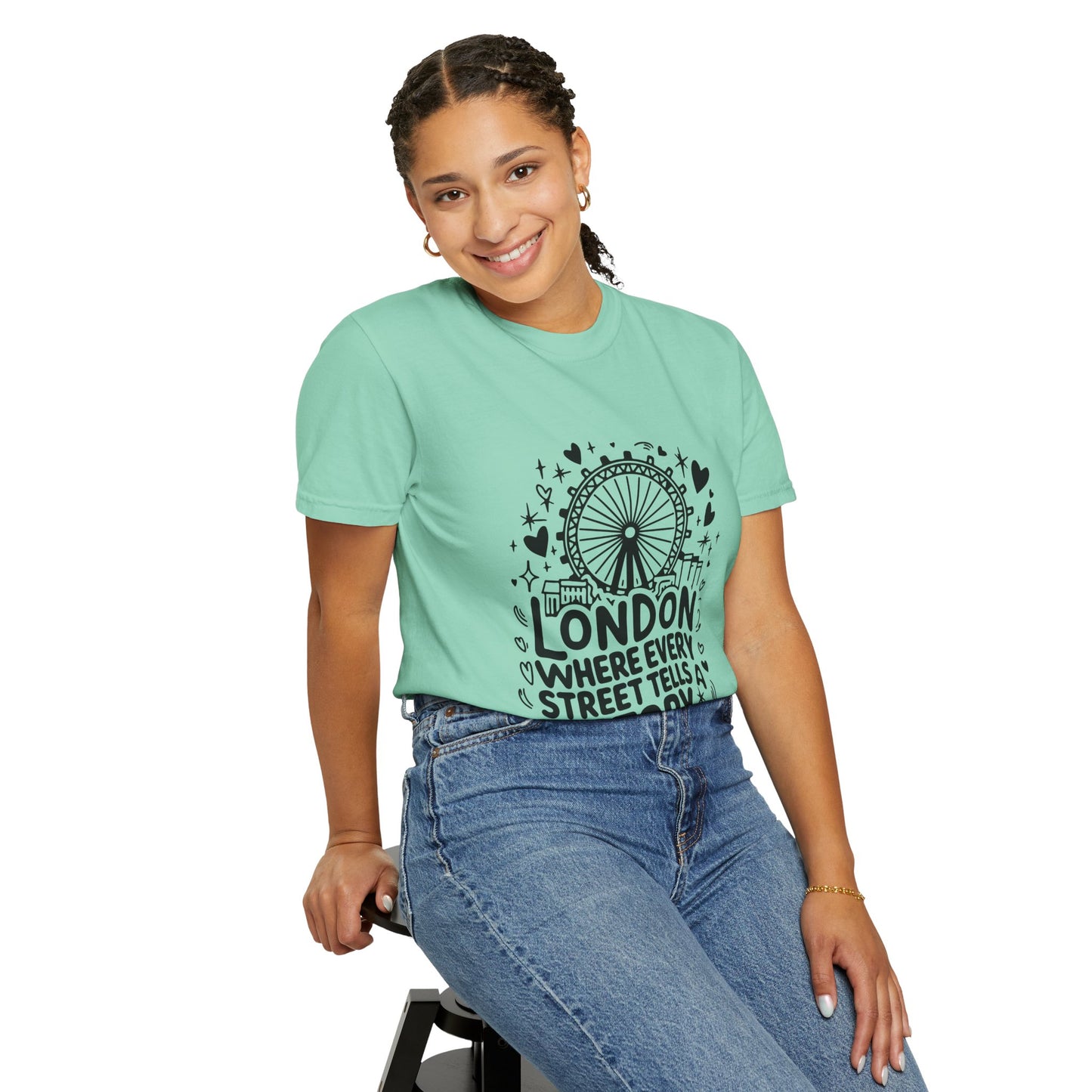 Unisex Garment-Dyed T-shirt - London's Stor Telling Streets