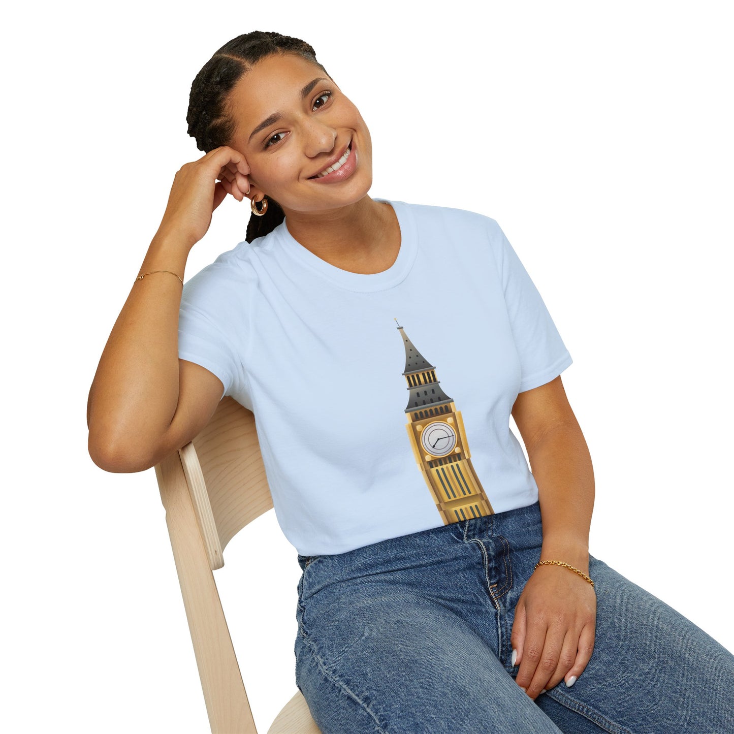 Unisex Softstyle T-Shirt - London's Landmark - The Iconic Clock Tower
