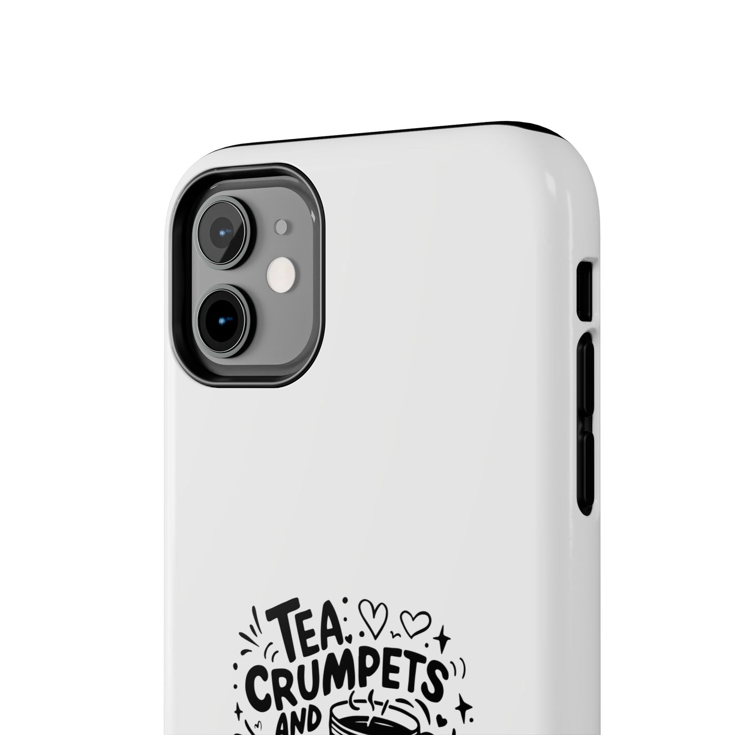 Charming Tough Phone Cases with Tea & Crumpets Design | Perfect London Gift, Travel Accessory, Cute Phone Cover, Adventure Lover Case