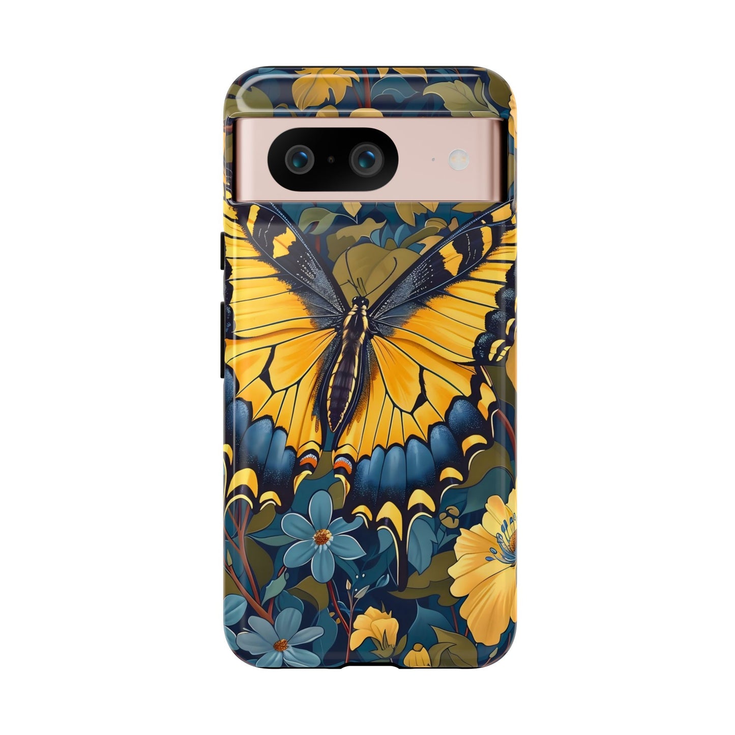 Colorful Butterfly Phone Case, Floral Design, Tough Cases, Protective Cover, Gifts for Nature Lovers, Birthday Present