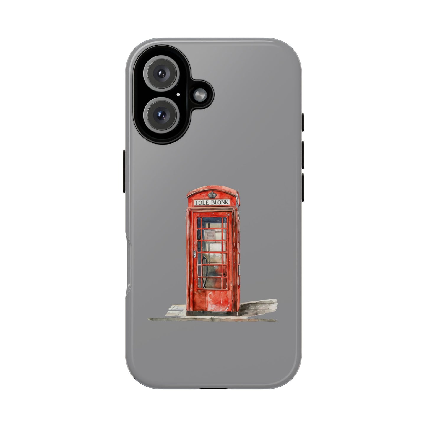 Red Phone Booth Phone Case, Vintage Style Case, Tough Cases for Gifts, Quirky Phone Accessories, Travel Lover's Gift