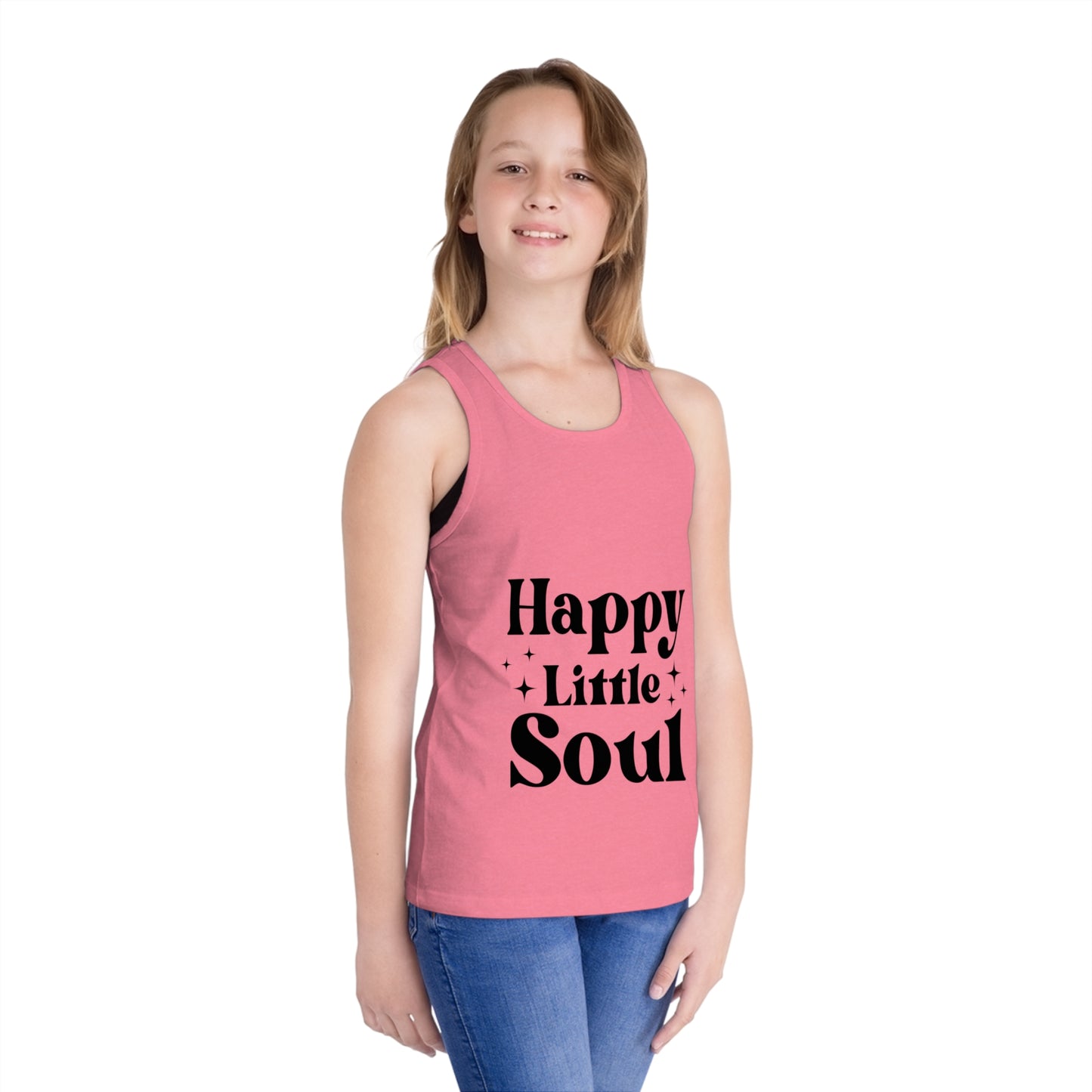 Happy Little Soul Kid's Jersey Tank Top - Fun Summer Apparel for Kids