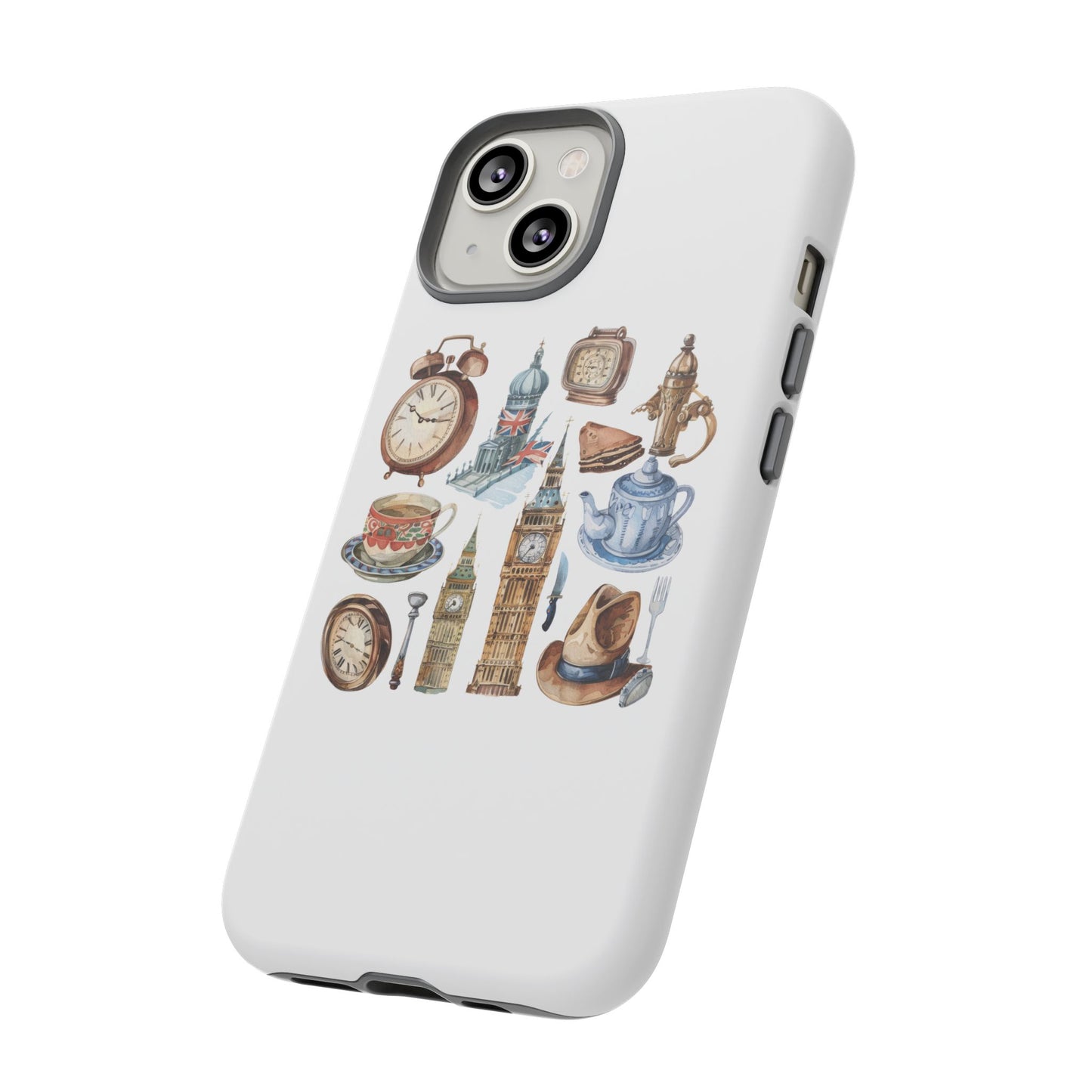 Vintage Illustrative Phone Case, Whimsical Tough Phone Cover, Gifts for Her, Unique Cell Phone Accessory