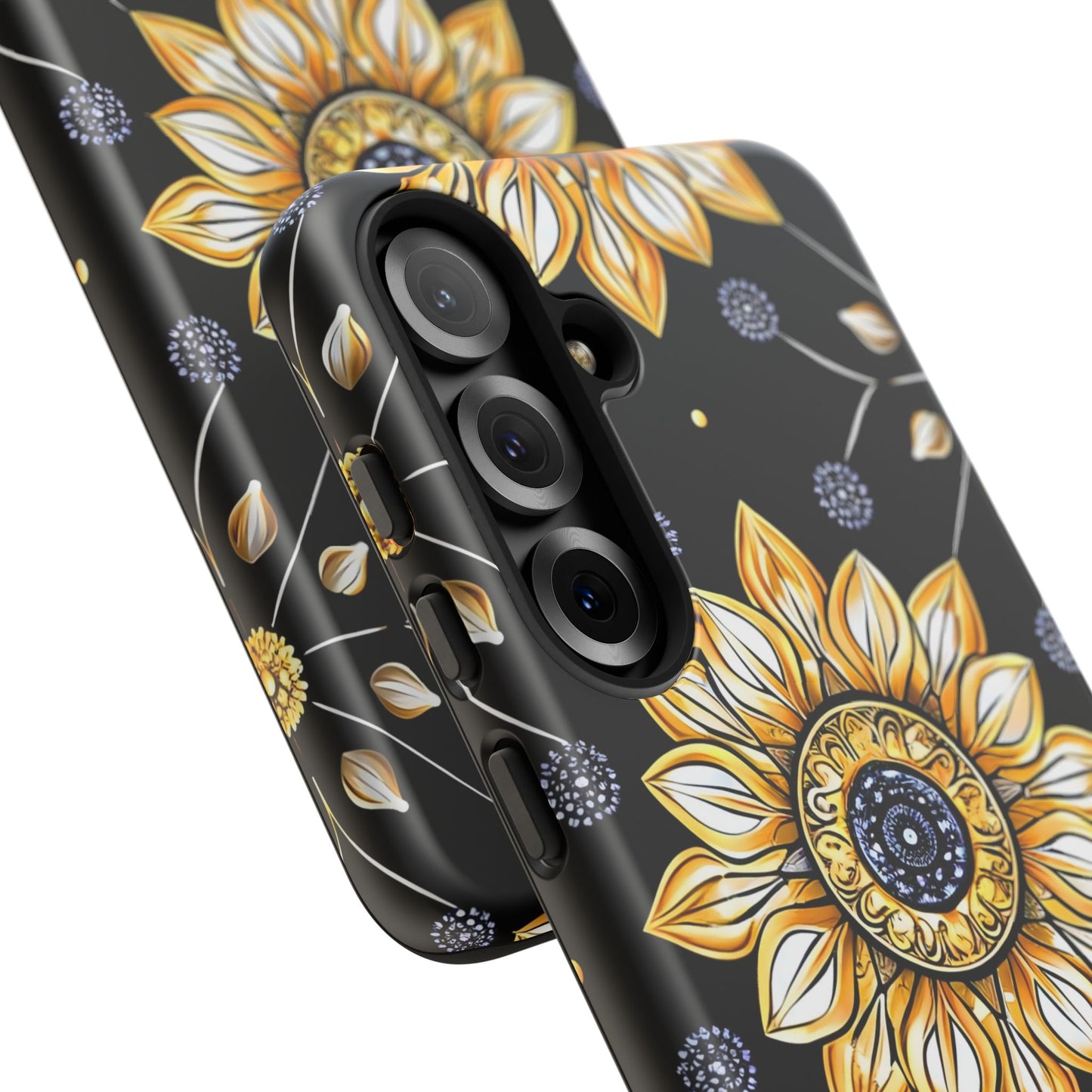 Floral Phone Case with Mandala Design, Tough Cases for iPhone & Samsung, Boho Style, Gift for Her, Unique Accessories
