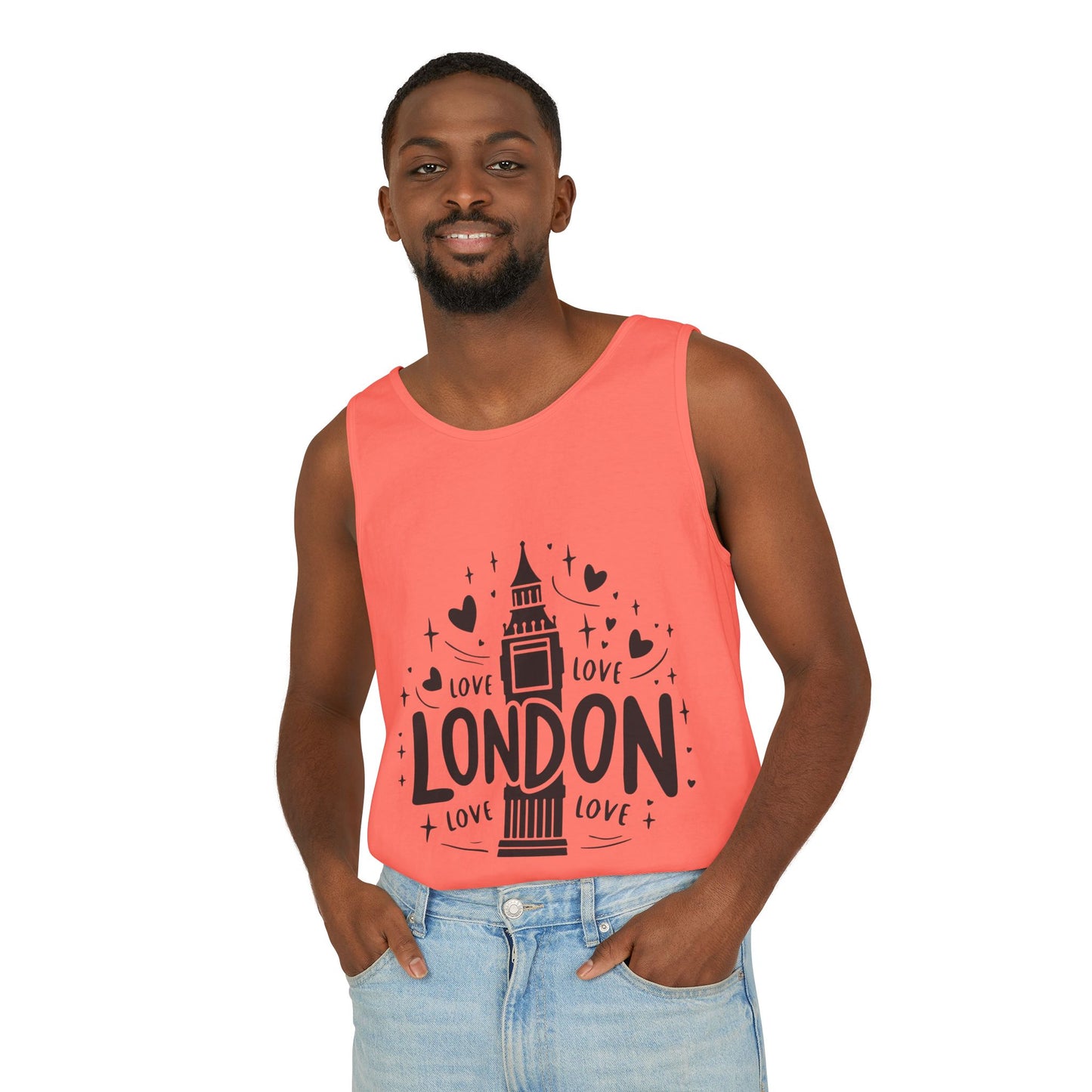 Unisex Garment-Dyed Tank Top - Love London