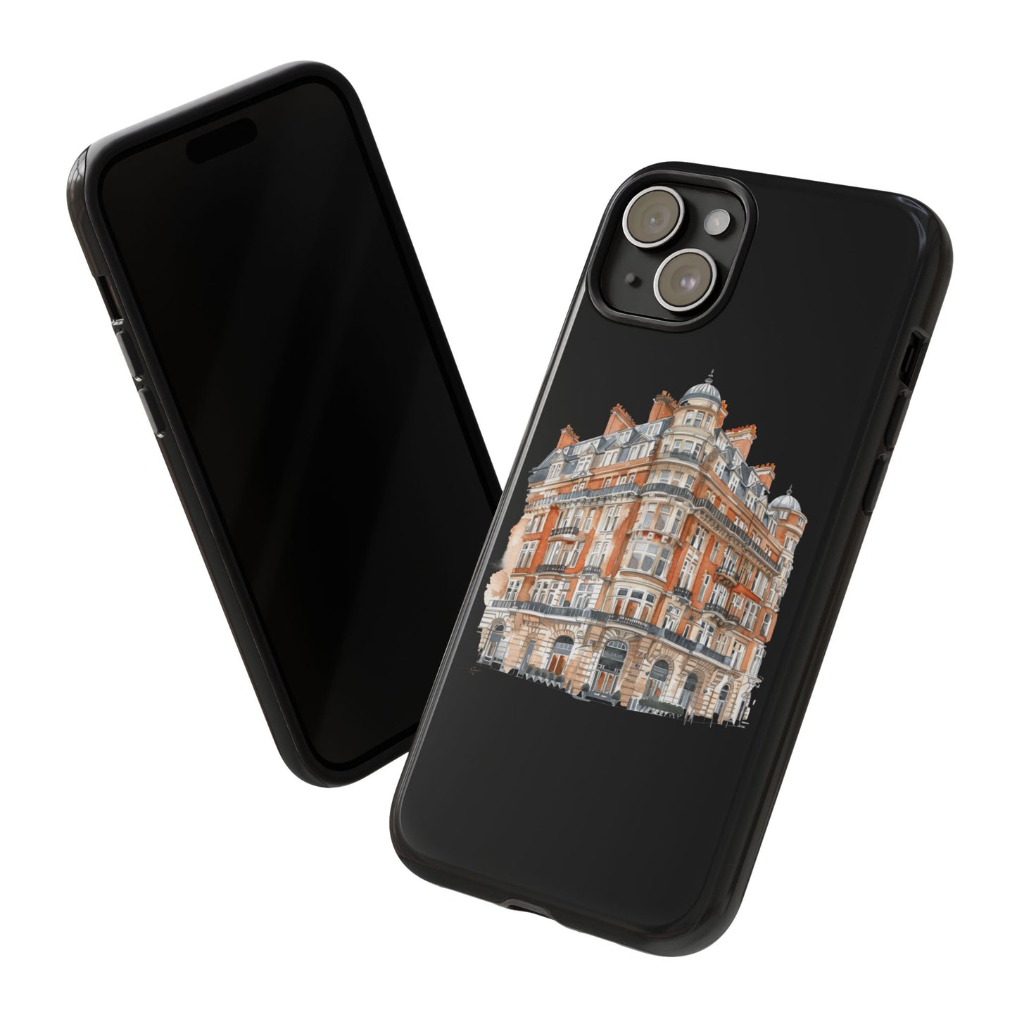 Cityscape Phone Case, Tough Phone Cover, Urban Art Case, Vintage Architecture Design, Gift for Travelers, Stylish Phone Accessory