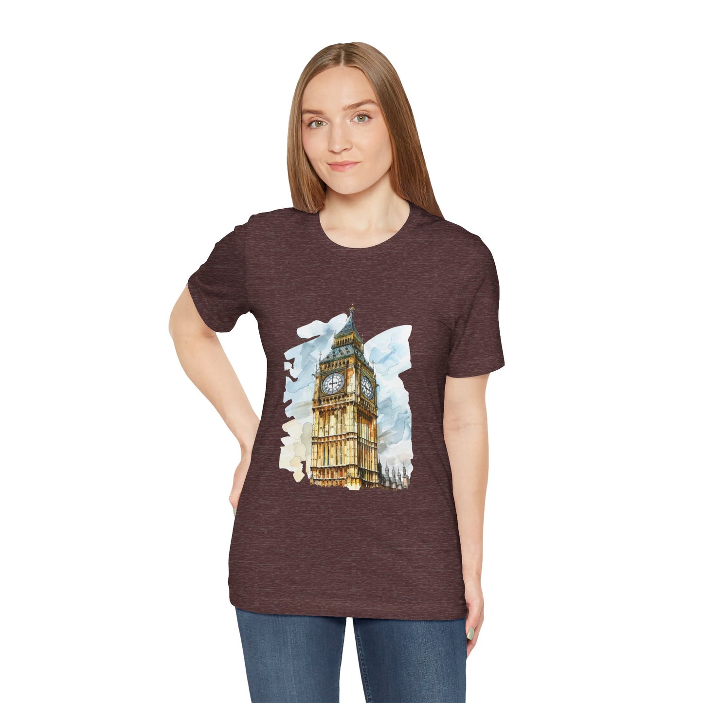 Unisex Jersey Short Sleeve Tee - Iconic Big Ben Clock Tower Design - London Landmark