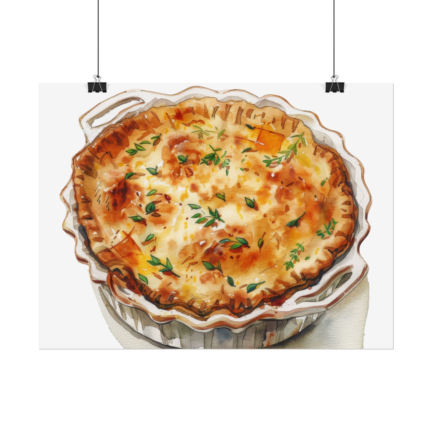 Delicious Quiche Rolled Posters for Kitchen Decor, Culinary Art, Foodie Wall Art, Gift for Chefs, Cooking Enthusiasts, Home Decor