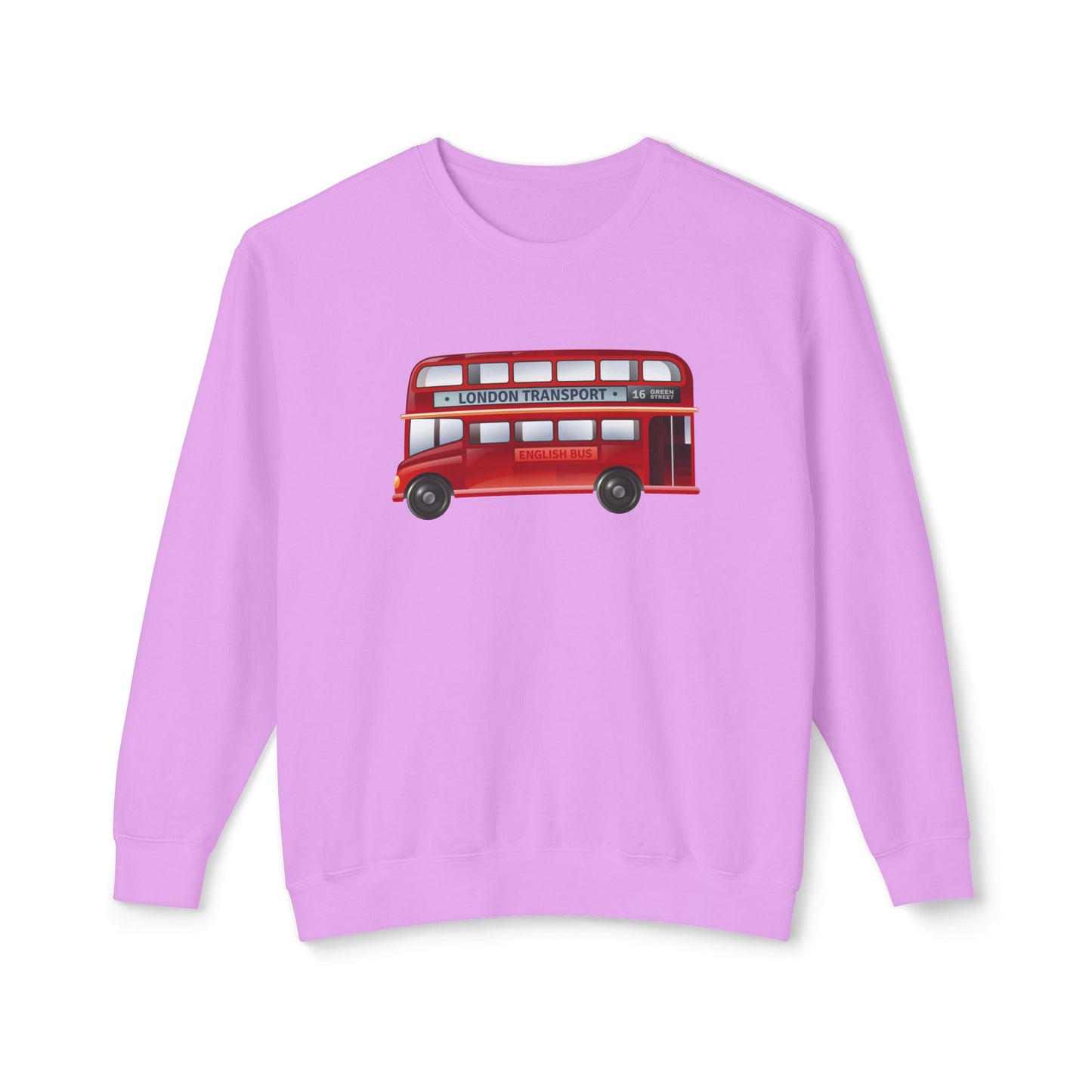 Unisex Lightweight Crewneck Sweatshirt - British English Bus