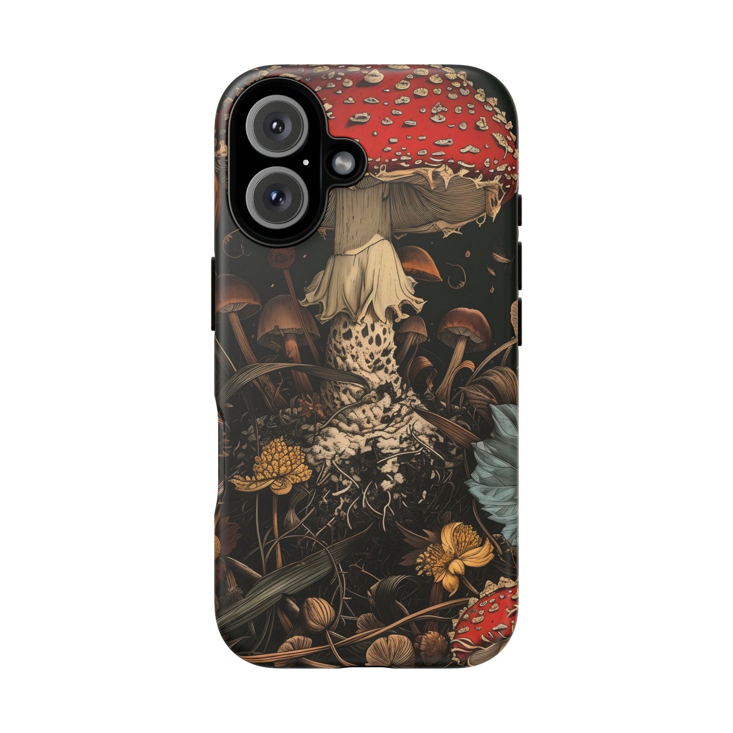Mushroom Phone Case, Tough iPhone Cover, Nature Lover Gift, Unique Cell Phone Accessory, Fungi Art Design, Eco-Friendly Protection