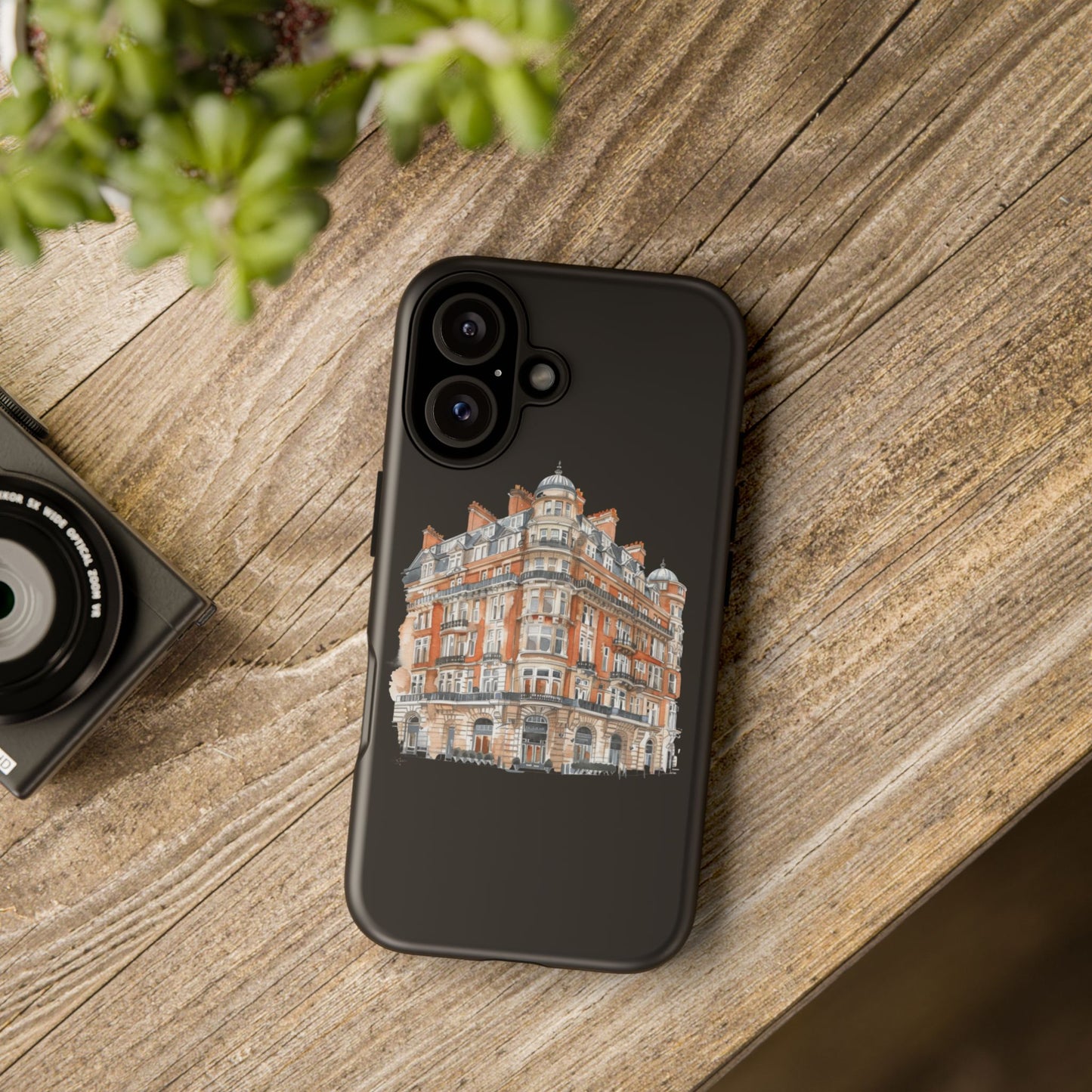 Cityscape Phone Case, Tough Phone Cover, Urban Art Case, Vintage Architecture Design, Gift for Travelers, Stylish Phone Accessory