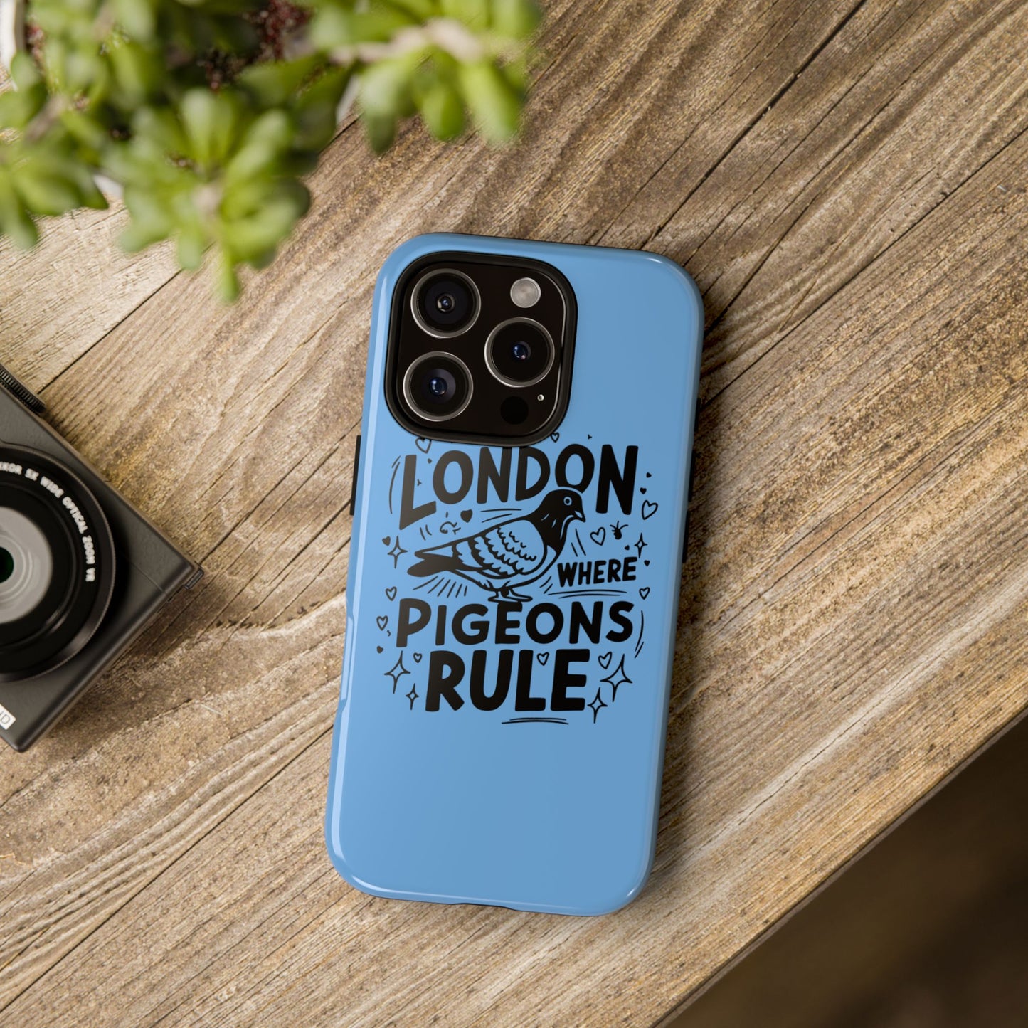 London Pigeon Phone Case, Urban Art Accessory, Tough Phone Cover, Gift for Bird Lovers, London Souvenir, Unique Cell Phone Case
