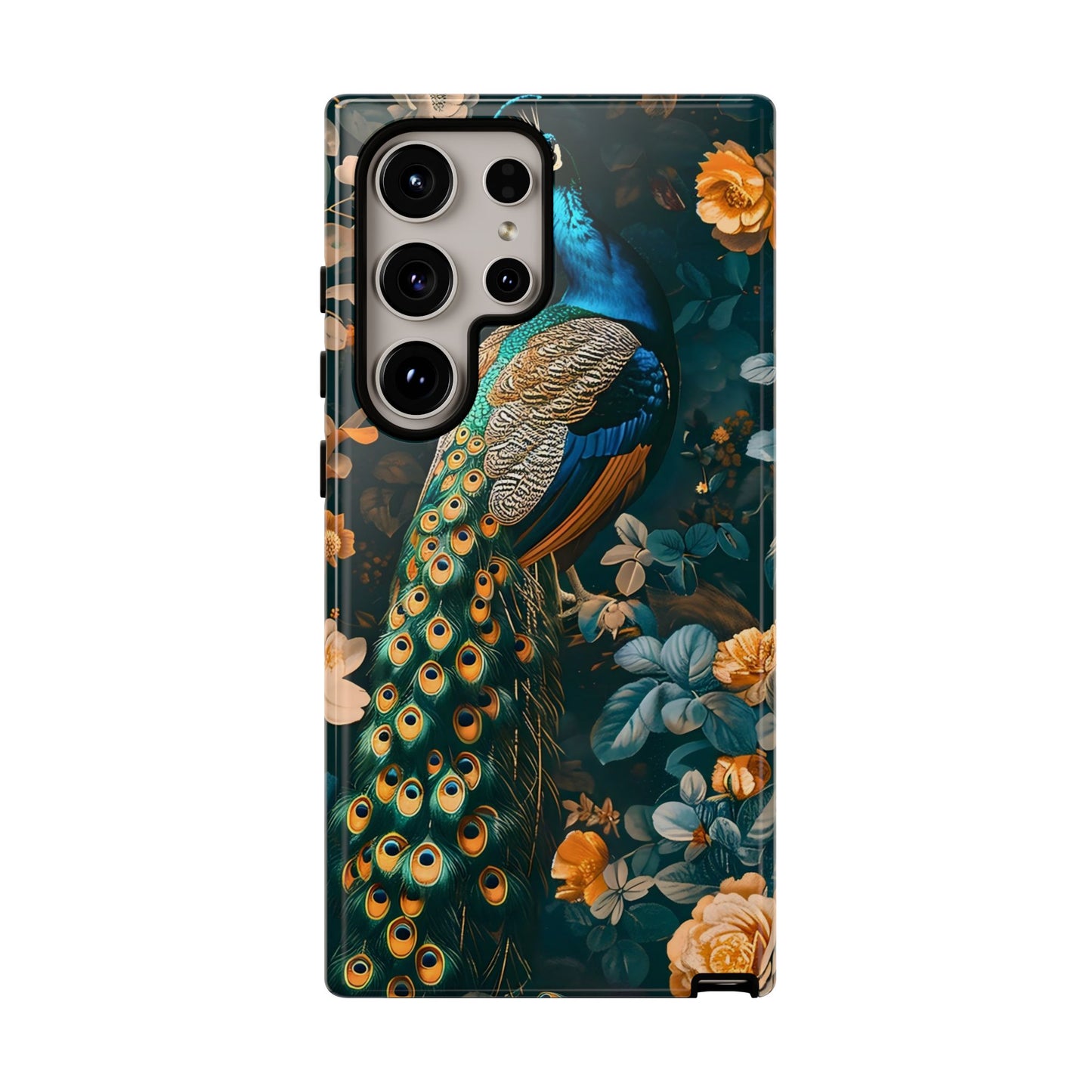 Peacock Phone Case - Elegant Floral Design, Tough Case for Protection, Unique Gift for Nature Lovers, Stylish Accessory, Eco-Friendly