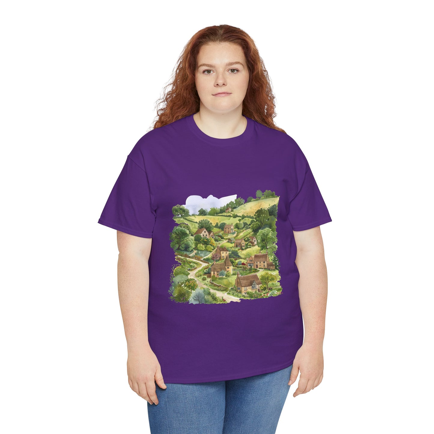 Unisex Heavy Cotton Tee - England Aesthetics - Embracing Classic British Charm and Style