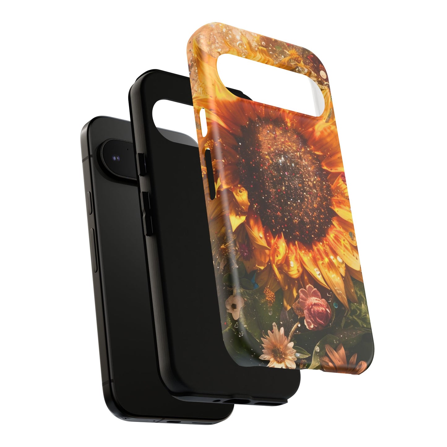 Vibrant Floral Phone Case - Tough Cases, Sunflower Design, Smartphone Cover, Summer Gift, Nature-Inspired Accessories