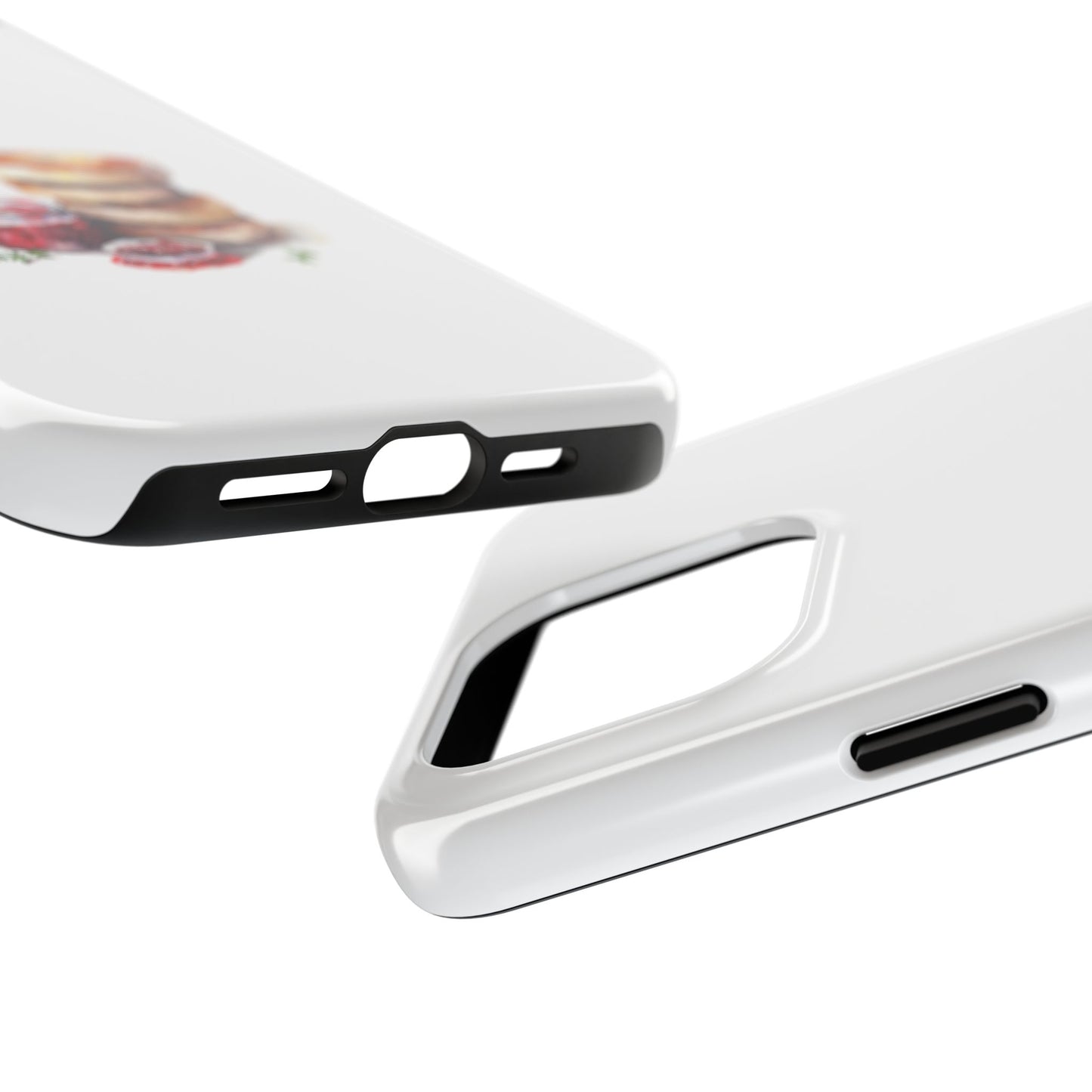 Artistic Bagel & Jam Phone Case - Tough, Durable Design for Food Lovers