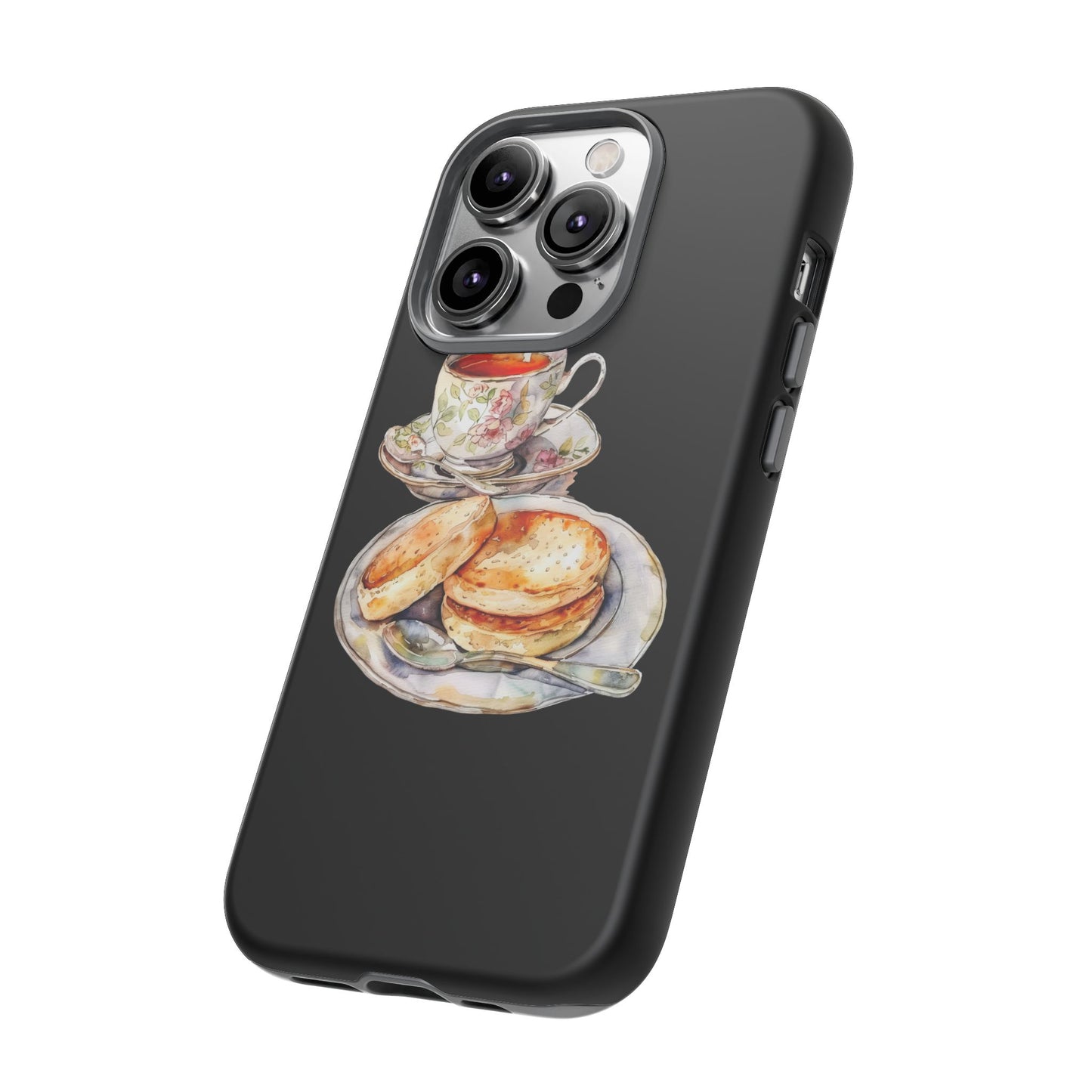 Tea Time Phone Case with Cookies Design, Cute Phone Cover, Gift for Tea Lovers, Kitchen Decor, Whimsical Style