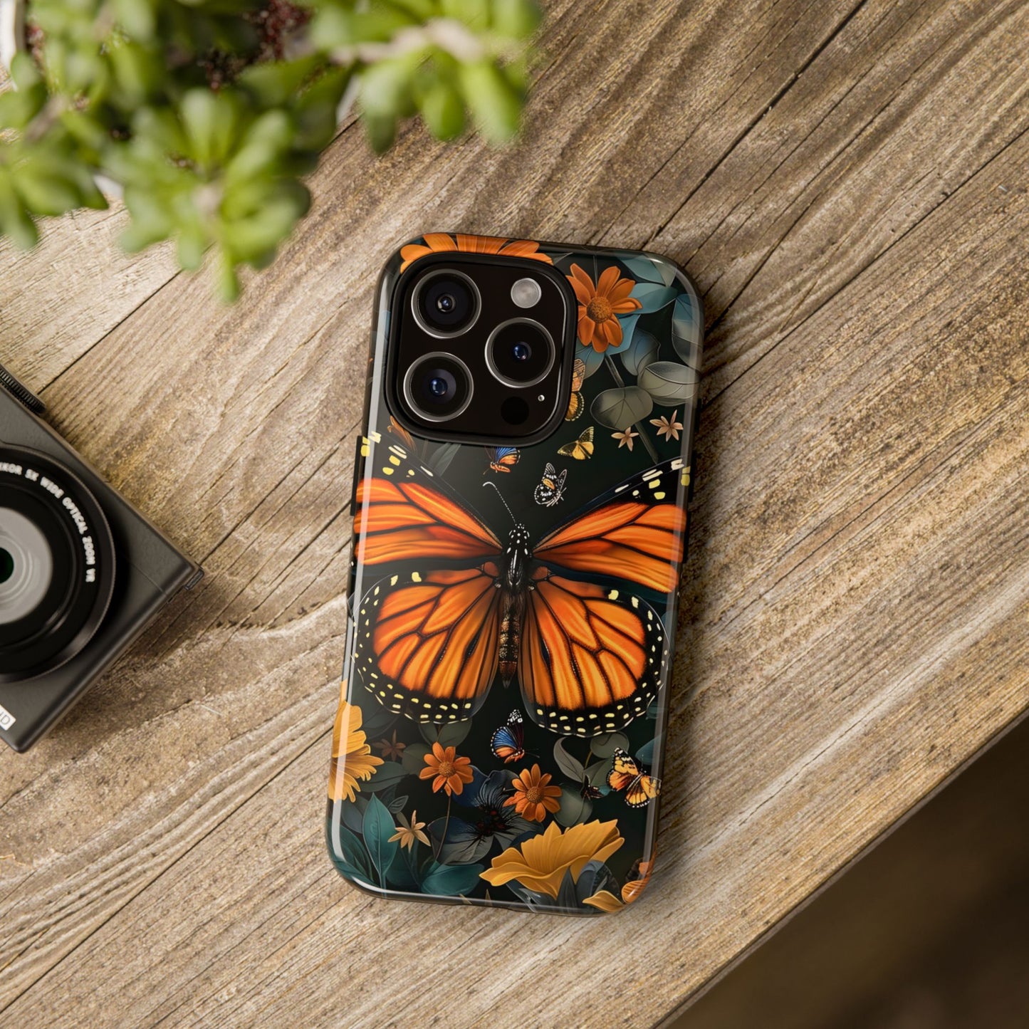 Monarch Butterfly Phone Case, Tough Cases, Nature Lover Gift, Floral Mobile Cover, Eco-Friendly Phone Accessory, Butterfly Design