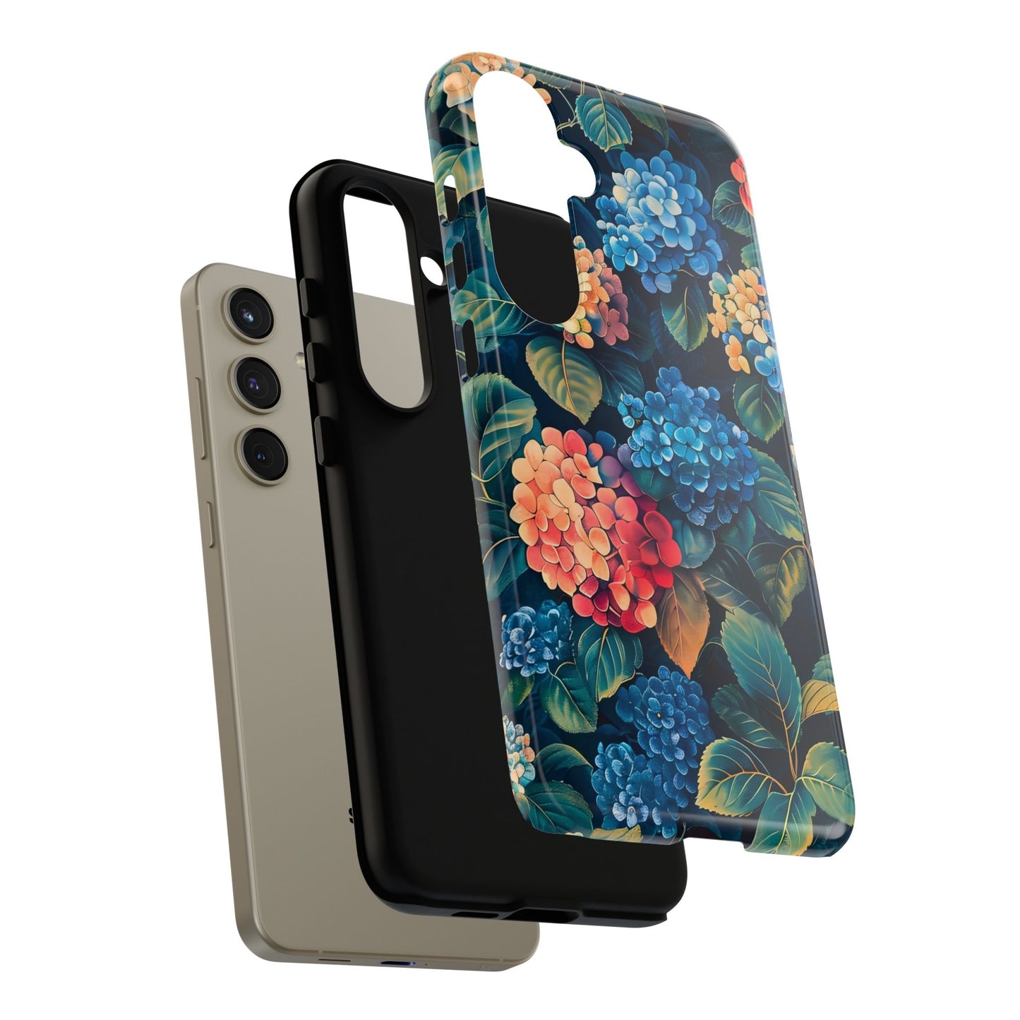 Floral Tough Phone Case, Durable Smartphone Cover, Flower Design, Gift for Her, Stylish Protection