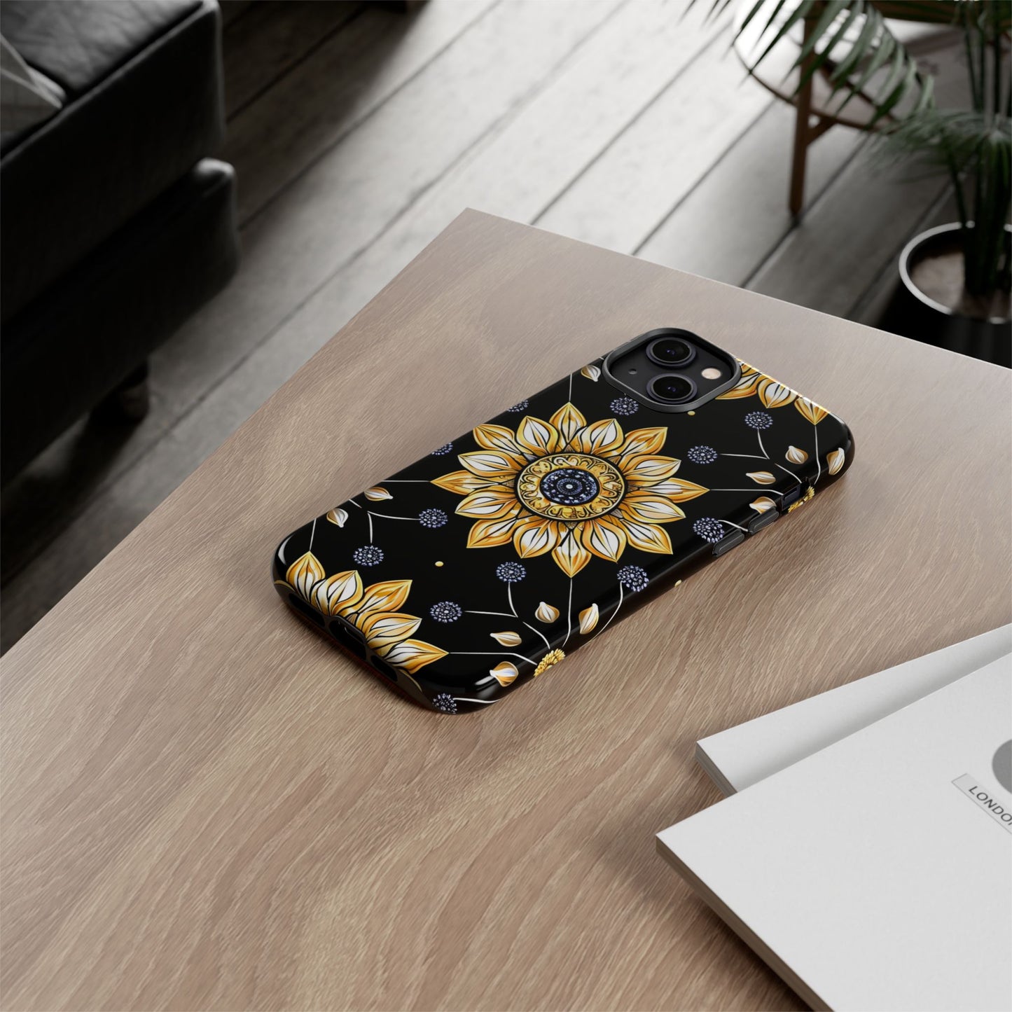 Floral Phone Case with Mandala Design, Tough Cases for iPhone & Samsung, Boho Style, Gift for Her, Unique Accessories