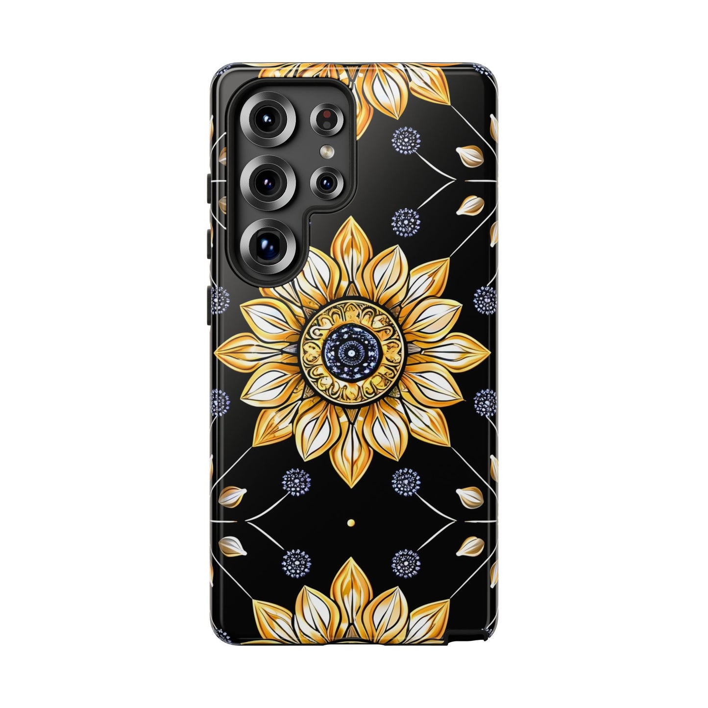 Floral Phone Case with Mandala Design, Tough Cases for iPhone & Samsung, Boho Style, Gift for Her, Unique Accessories