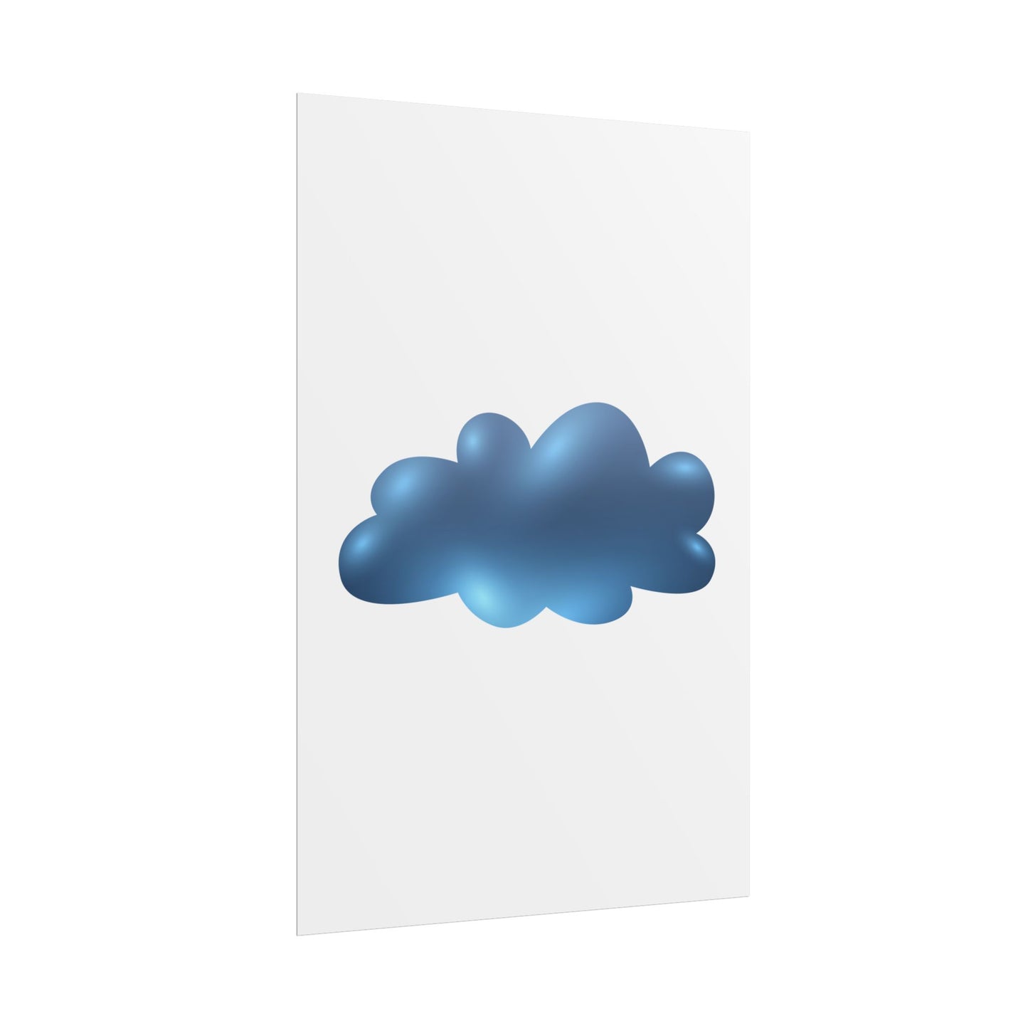 Blue Cloud Art Print, Minimalist Wall Decor, Kids Room Wall Art, Nursery Poster, Aesthetic Home Decor, Modern Art Print