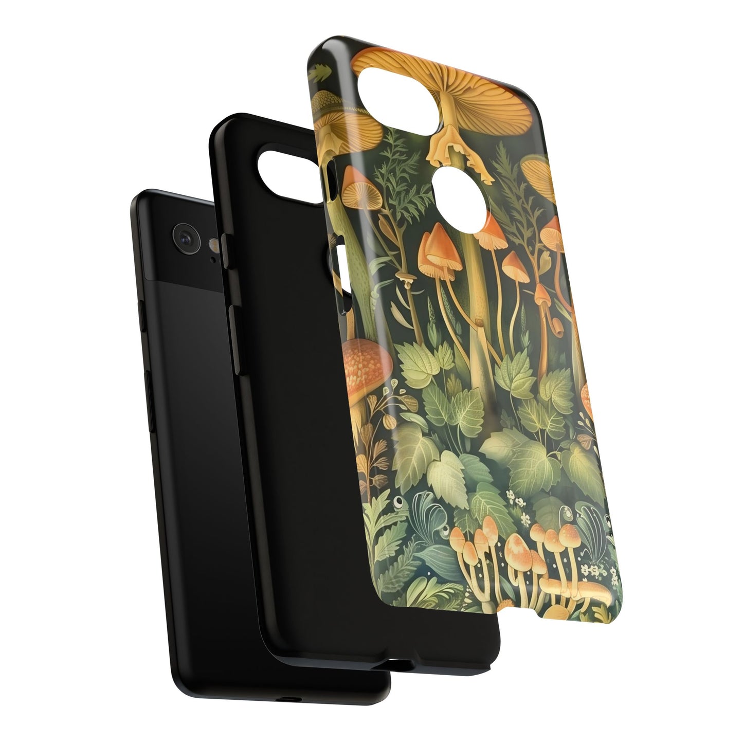 Mushroom Forest iPhone Case, Tough Cases for Nature Lovers, Vibrant Phone Accessories, Unique Gift for Him/Her, Eco-Friendly Style