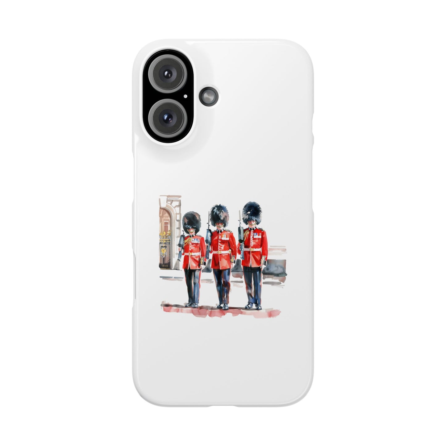 Slim Phone Case with Iconic British Guard Design - Perfect for Travel, Unique Gift, Cell Phone Accessory, Trendy Cover, London Souvenir