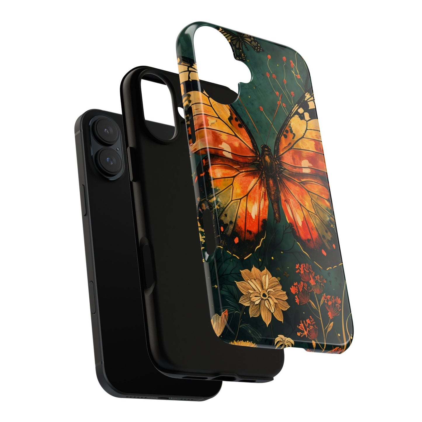 Butterfly Phone Case – Tough Cases for Nature Lovers, Floral Design, Butterfly Art, Unique Gift, Eco-Friendly Protection