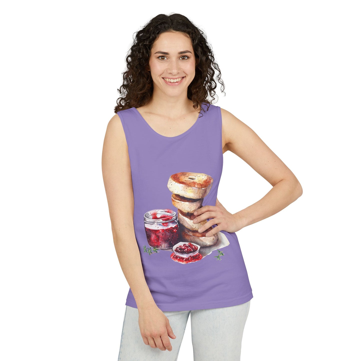 Unisex Garment-Dyed Tank Top - Gourmet Food Art Print for Kitchen Decor