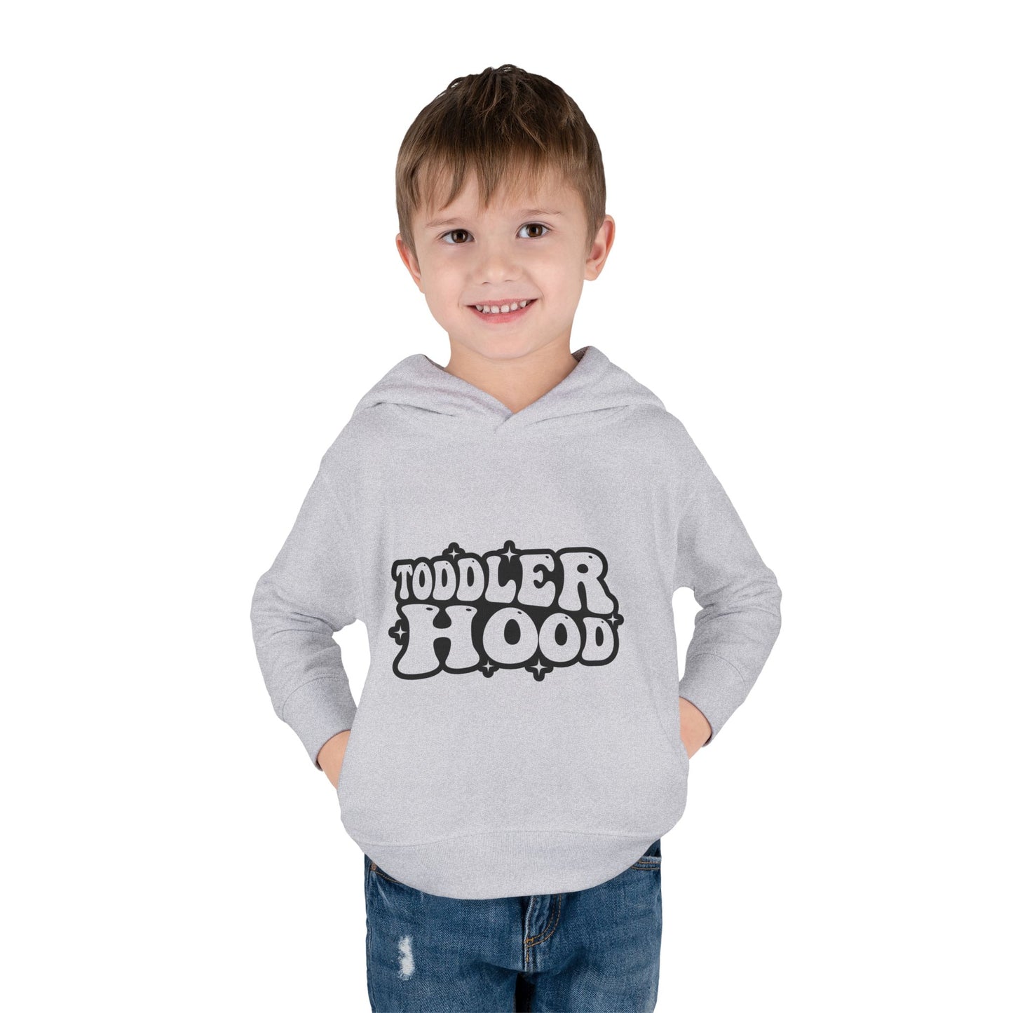 Toddler Fleece Hoodie - Playful 'Toddler Hood' Design for Cozy Comfort