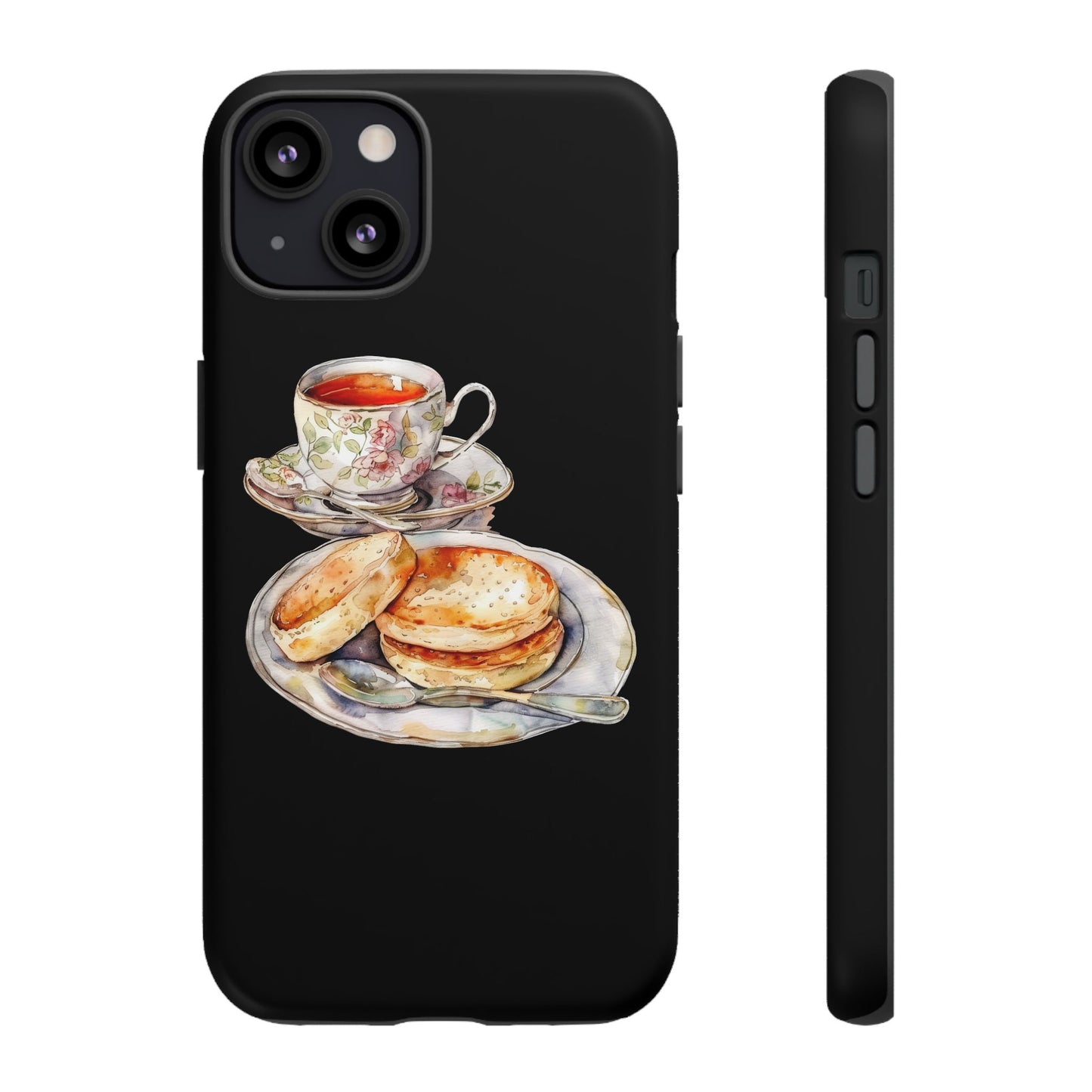 Tea Time Phone Case with Cookies Design, Cute Phone Cover, Gift for Tea Lovers, Kitchen Decor, Whimsical Style
