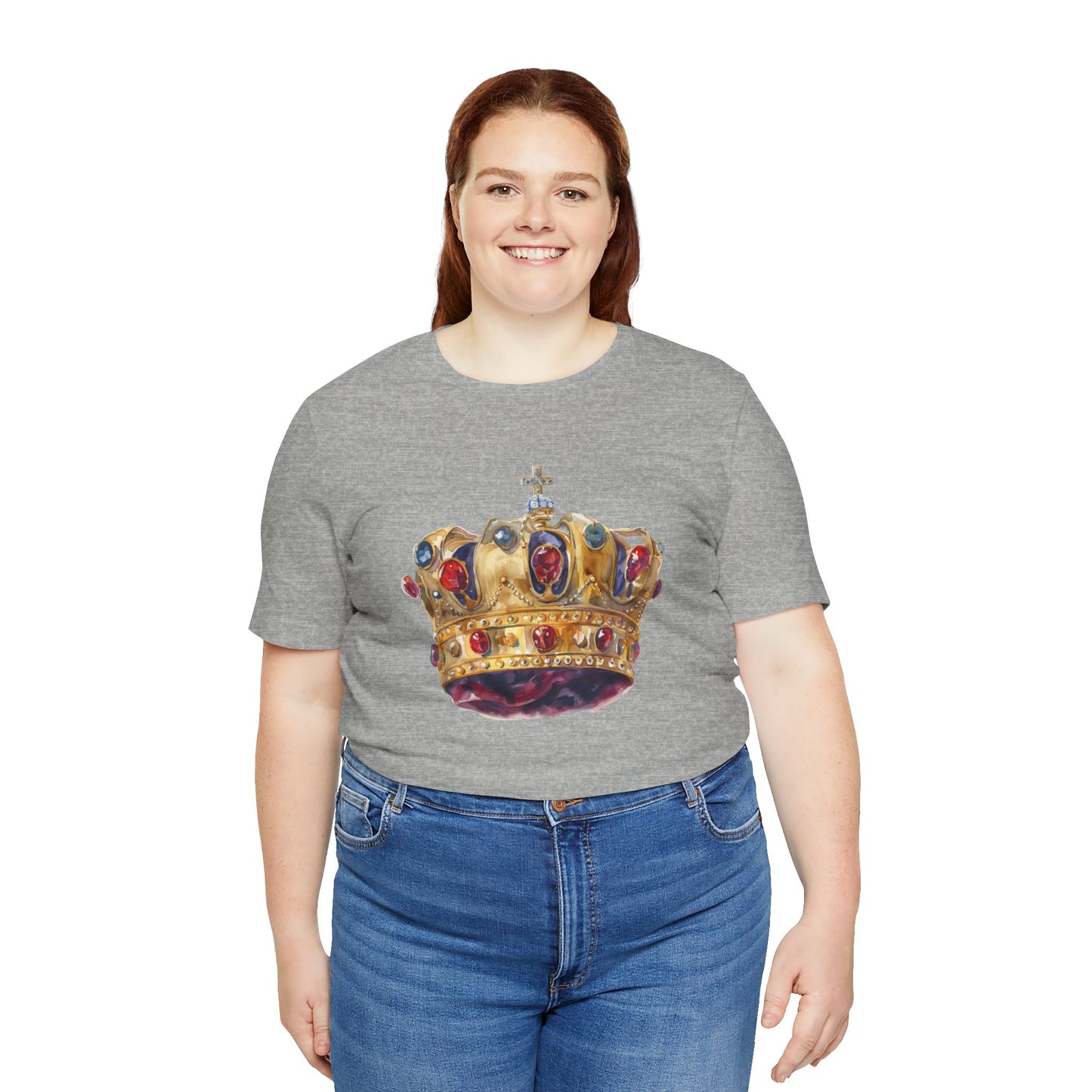 Unisex Jersey Short Sleeve Tee - British Royal Crown Design