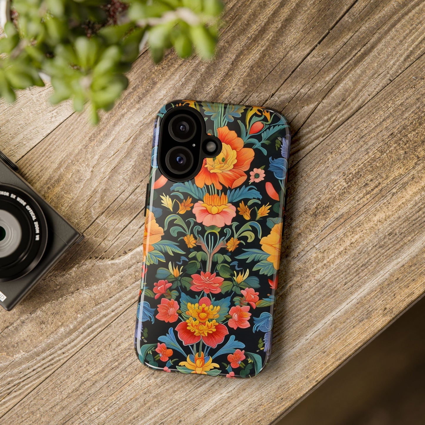 Floral Phone Case - Vibrant Flower Pattern, Tough Case for iPhone, Samsung, Aesthetic Gift, Flower Lover Accessory