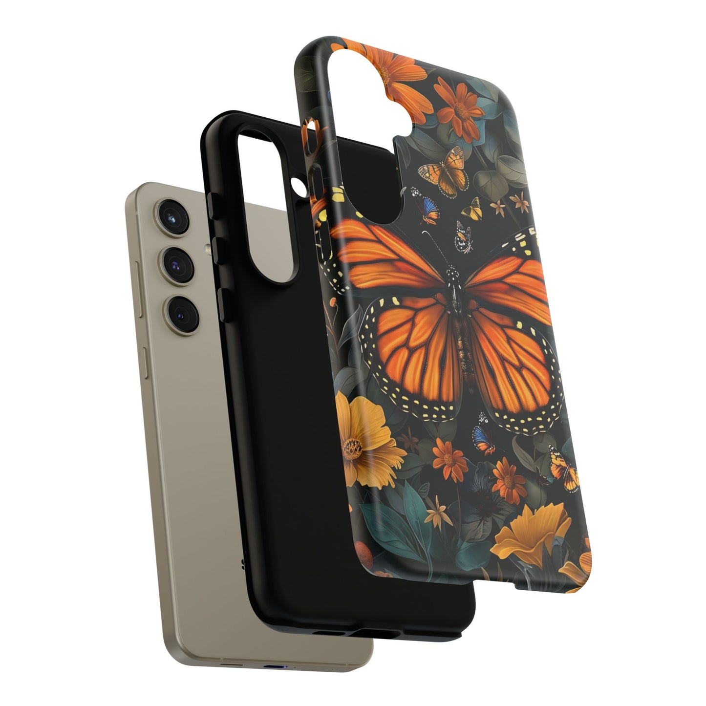 Monarch Butterfly Phone Case, Tough Cases, Nature Lover Gift, Floral Mobile Cover, Eco-Friendly Phone Accessory, Butterfly Design