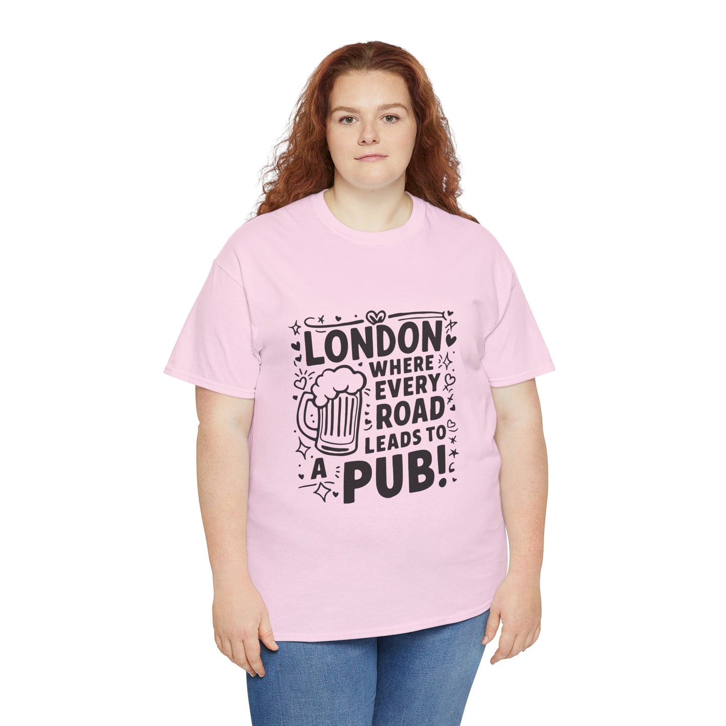 Unisex Heavy Cotton Tee - London's Pub Leading Roads