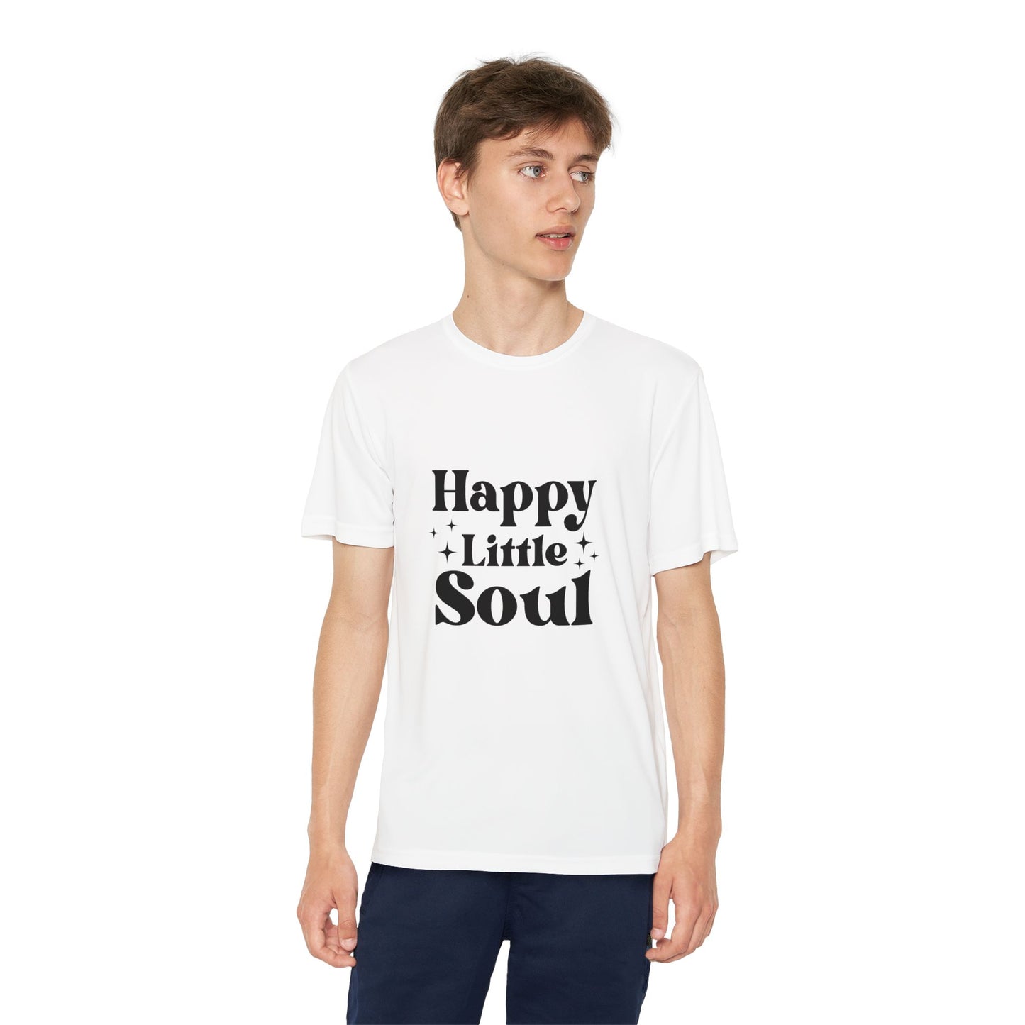 Youth Tee - Cute Happy Little Soul Sublimation Graphic - Inspirational Kids T-Shirt