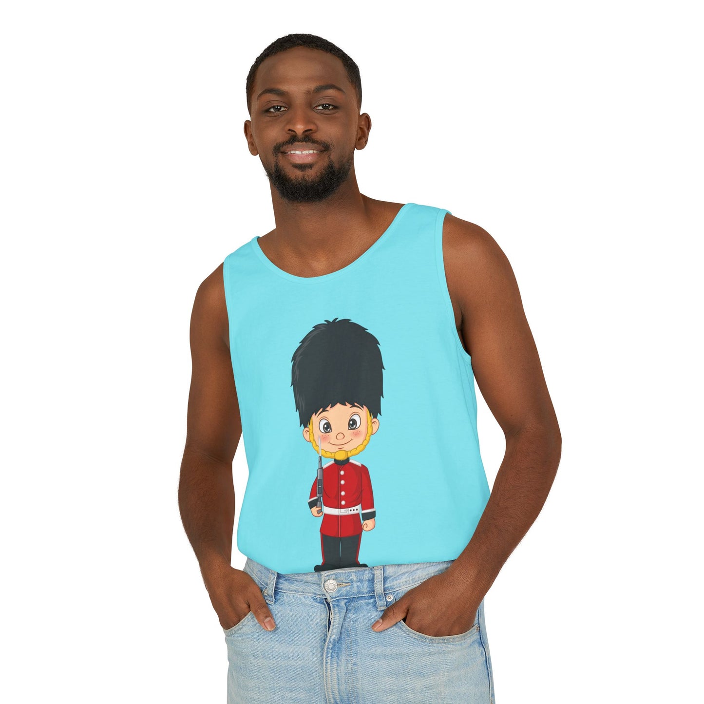Unisex Garment-Dyed Tank Top - British Soldier - Classic Military Elegance and Honorable