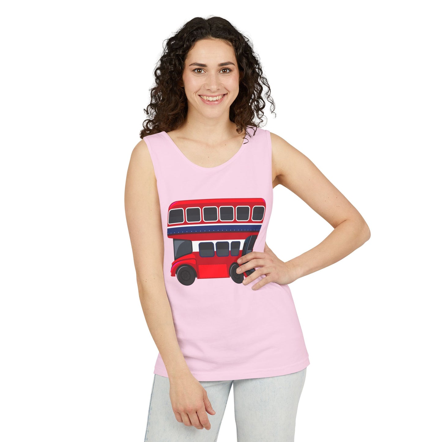 Unisex Garment-Dyed Tank Top - London Transport English Bus