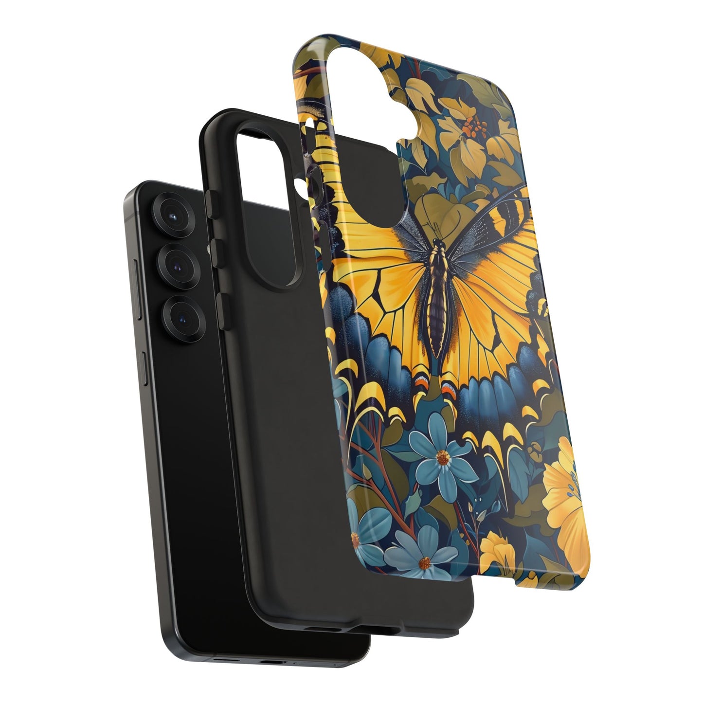 Colorful Butterfly Phone Case, Floral Design, Tough Cases, Protective Cover, Gifts for Nature Lovers, Birthday Present