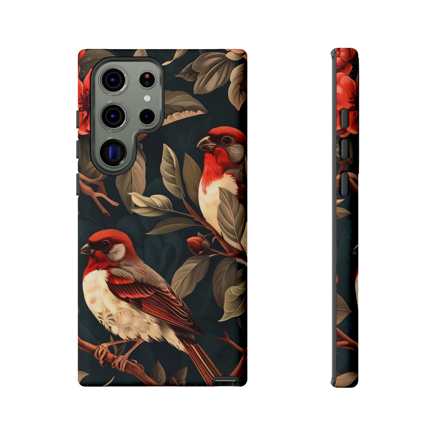 Elegant Bird Phone Case, Floral Tough Cases, Nature Lover Gift, Stylish Mobile Cover, Unique Phone Accessory