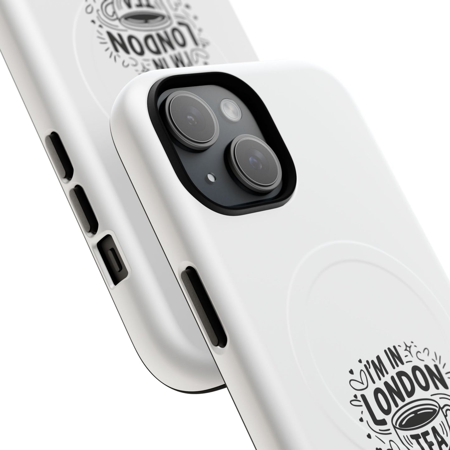 Magnetic Phone Case with London Tea Design, Tough Mobile Cover, Gift for Tea Lovers, Travel Accessory, Unique Phone Protector