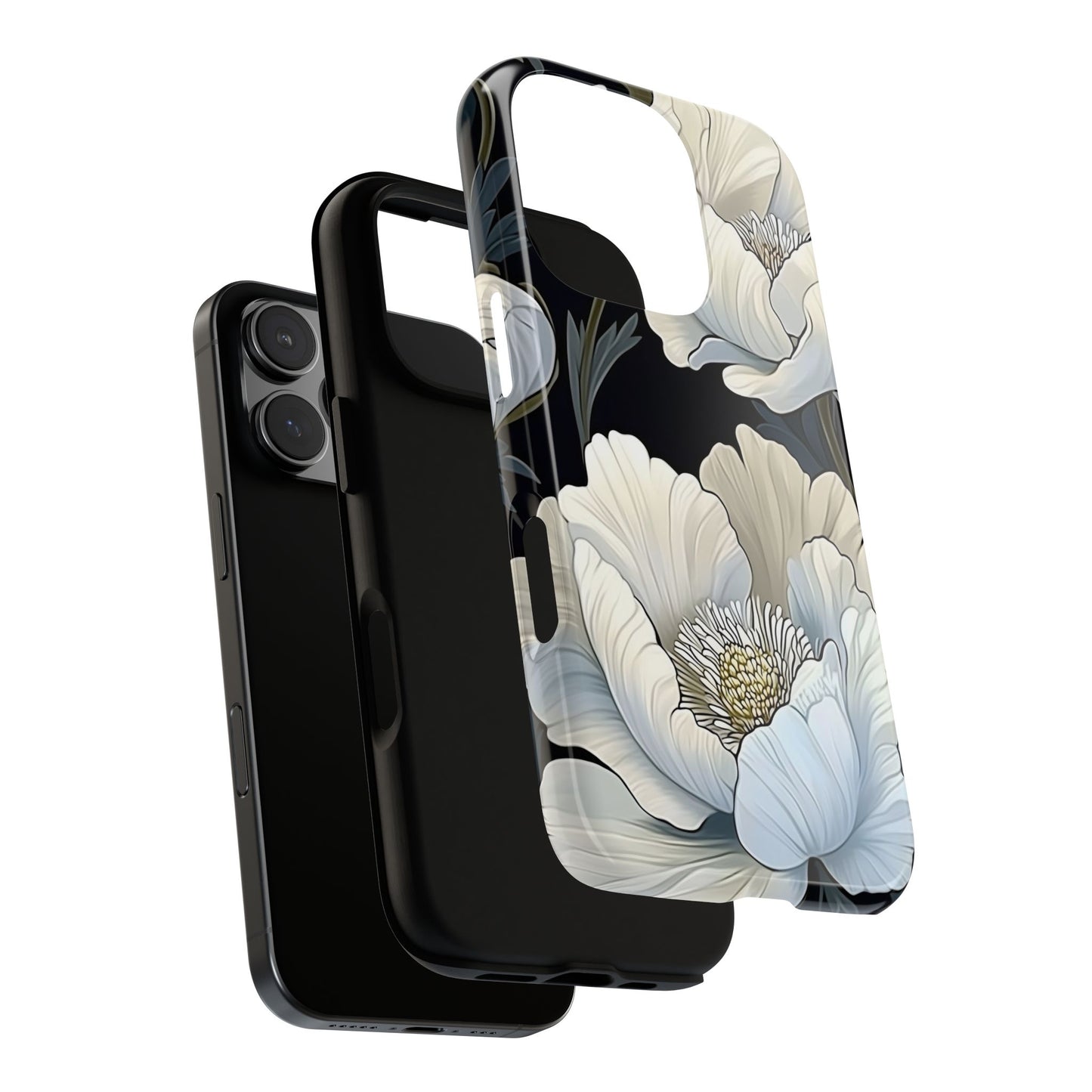 Floral Phone Case, Tough Cases for Women, Stylish Phone Cover, Floral Design Phone Protector, Nature Inspired Tech Accessories