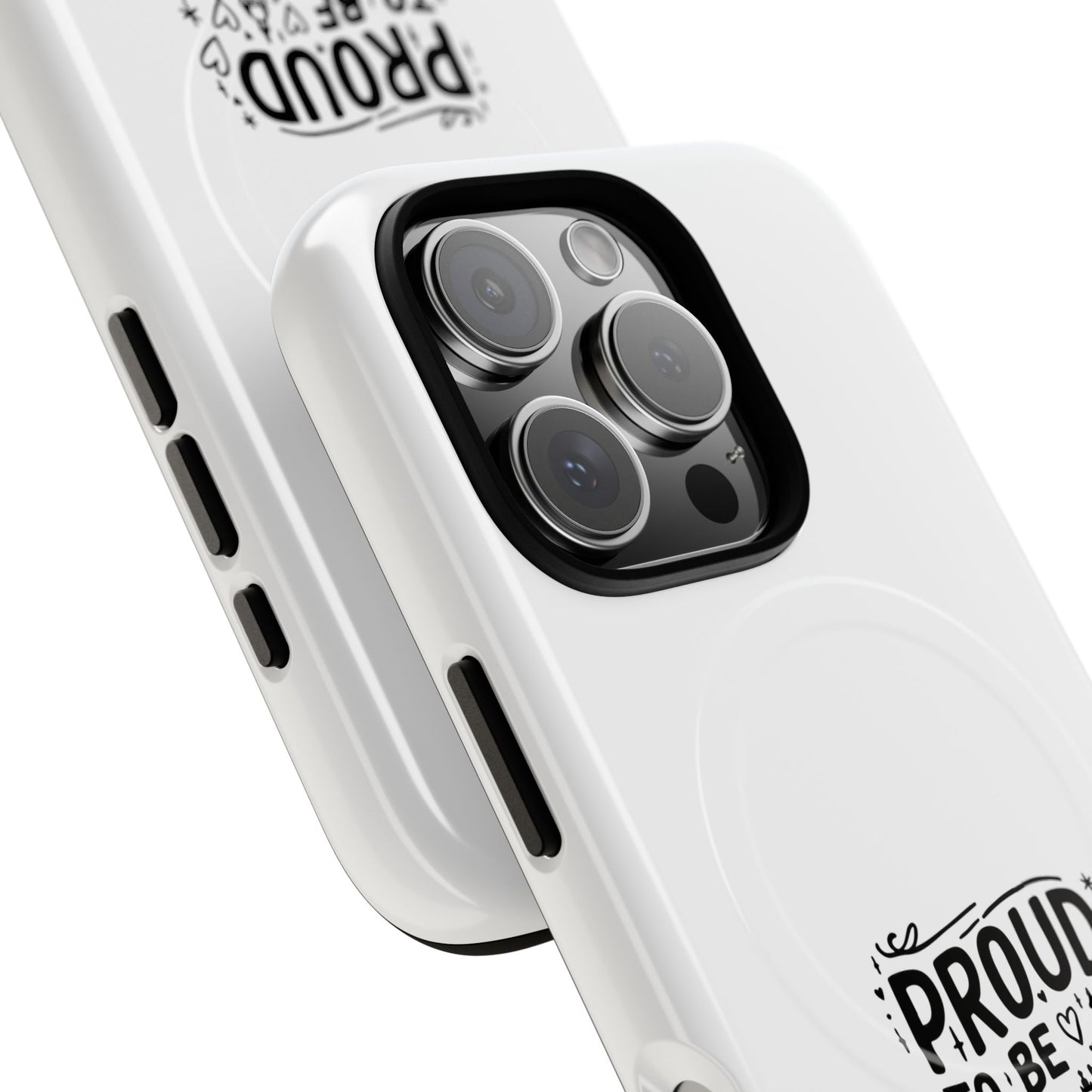 Proud London Magnetic Phone Case, Tough Phone Cover, Gift for Londoners, Travel Souvenir, Black and White Design